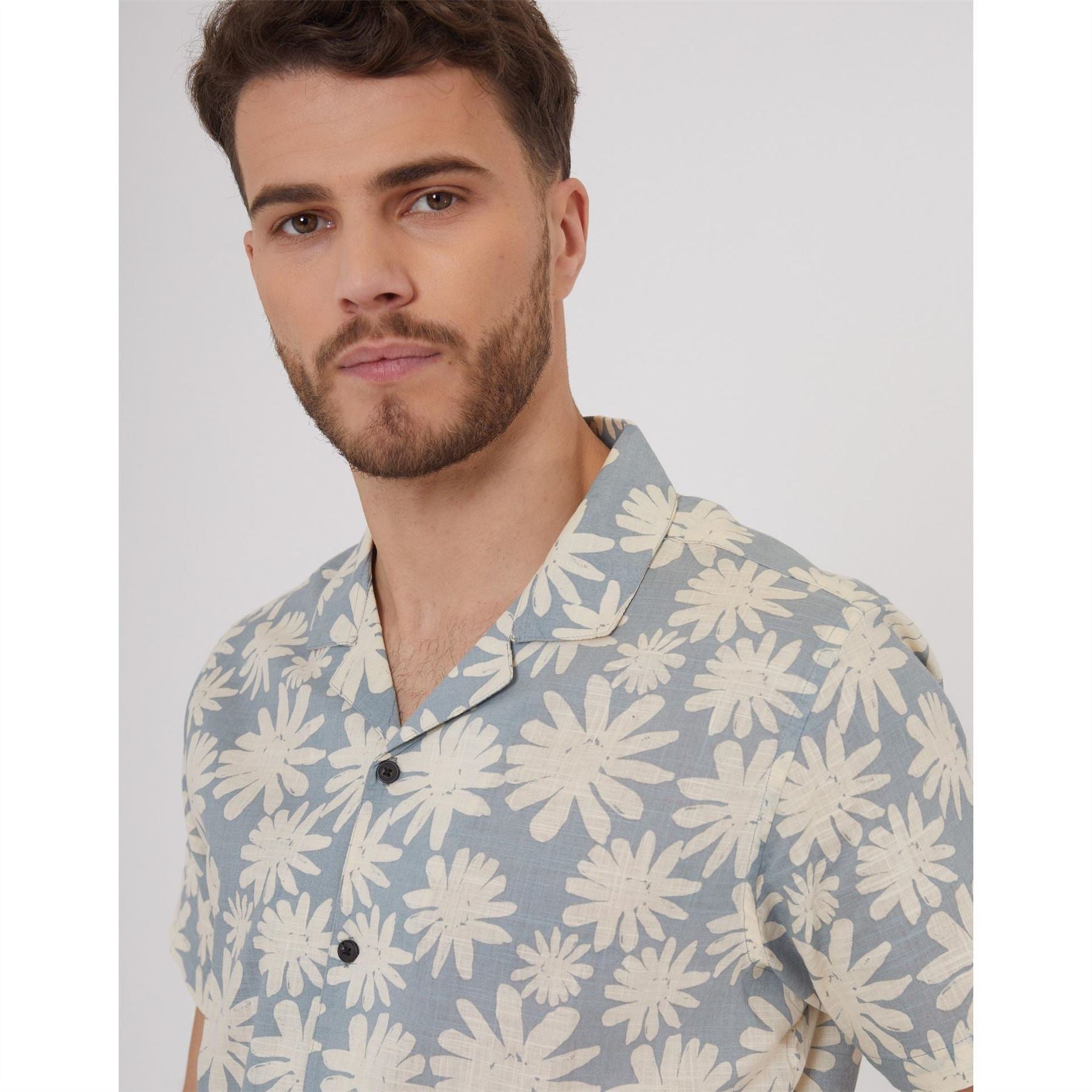 Threadbare Northhal Short Sleeve Patterned Shirt
