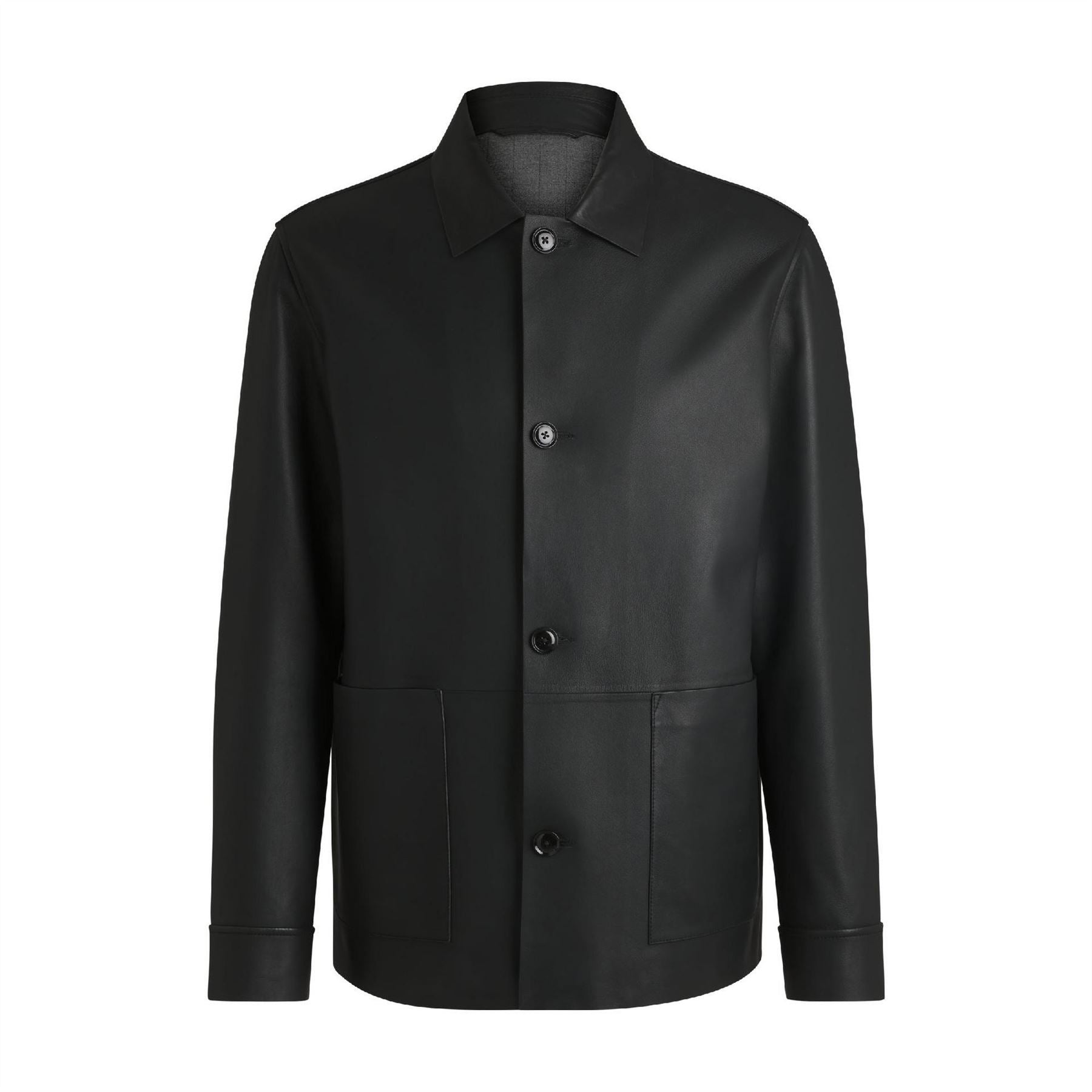 Boss Solid Patterned Front Pocket Woven Cuff Over Coat