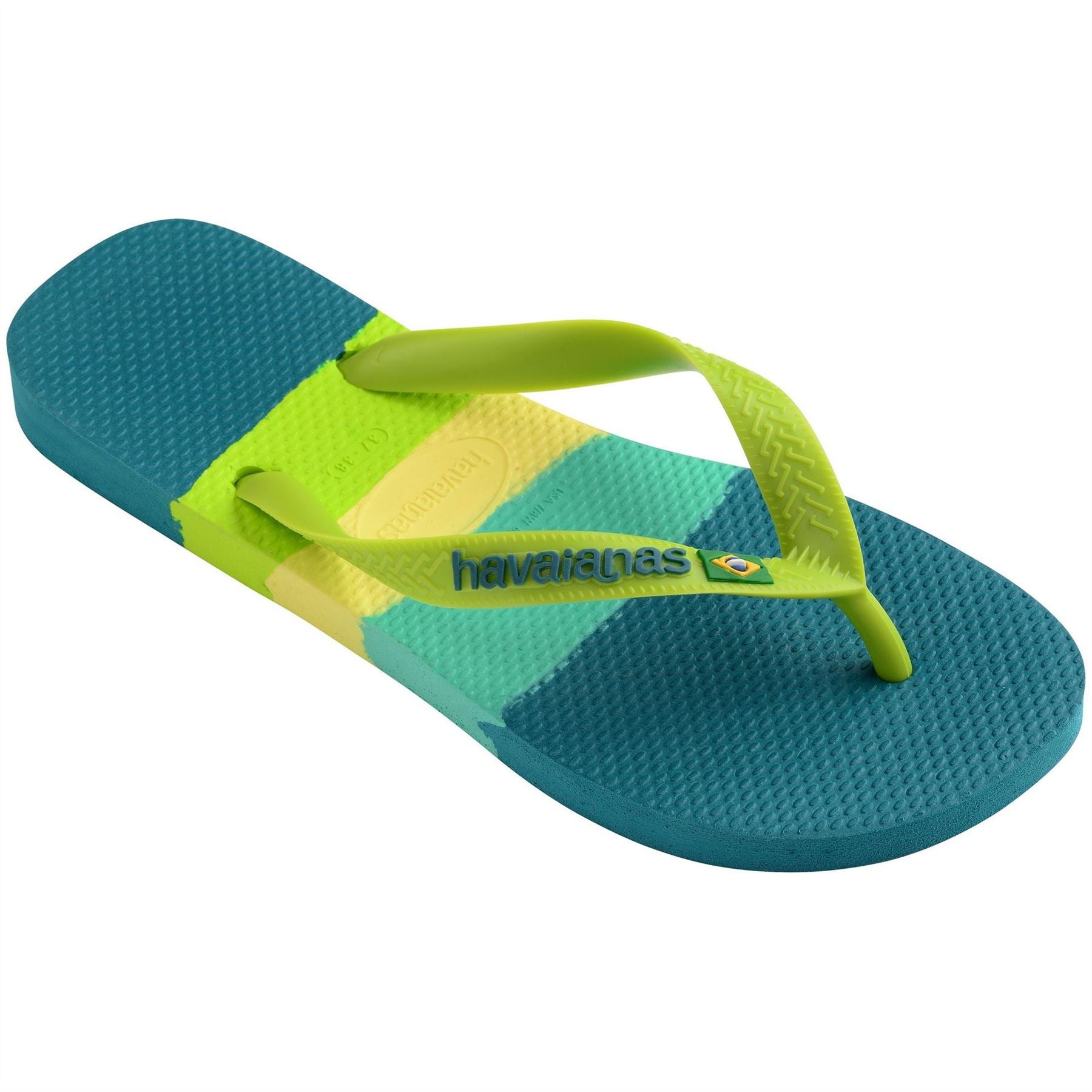 Havaianas Mens Hav. Brasil Tech Green 43 44 Flip Flops