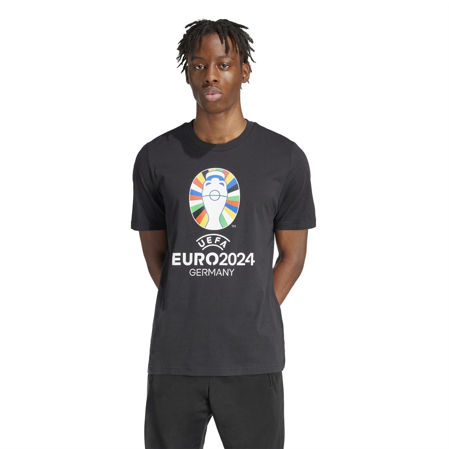adidas Mens Euro 24 Official Emblem T-Shirt