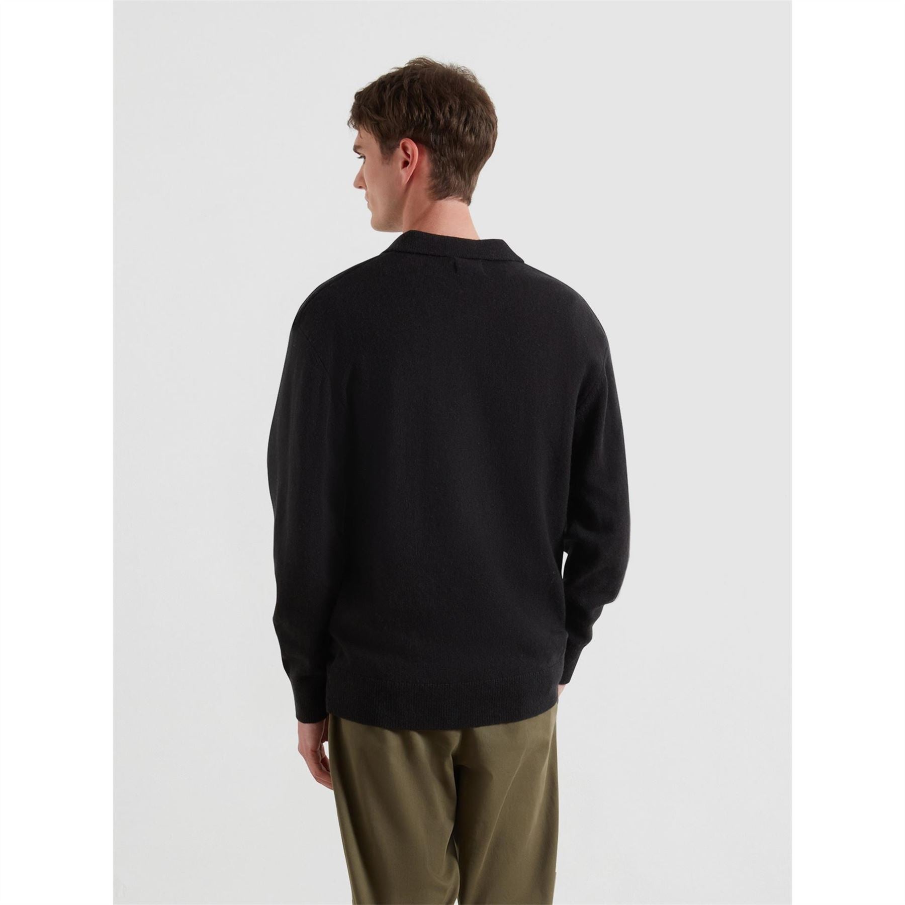 Farah Matson Lambswool Knit Quarter Zip Top