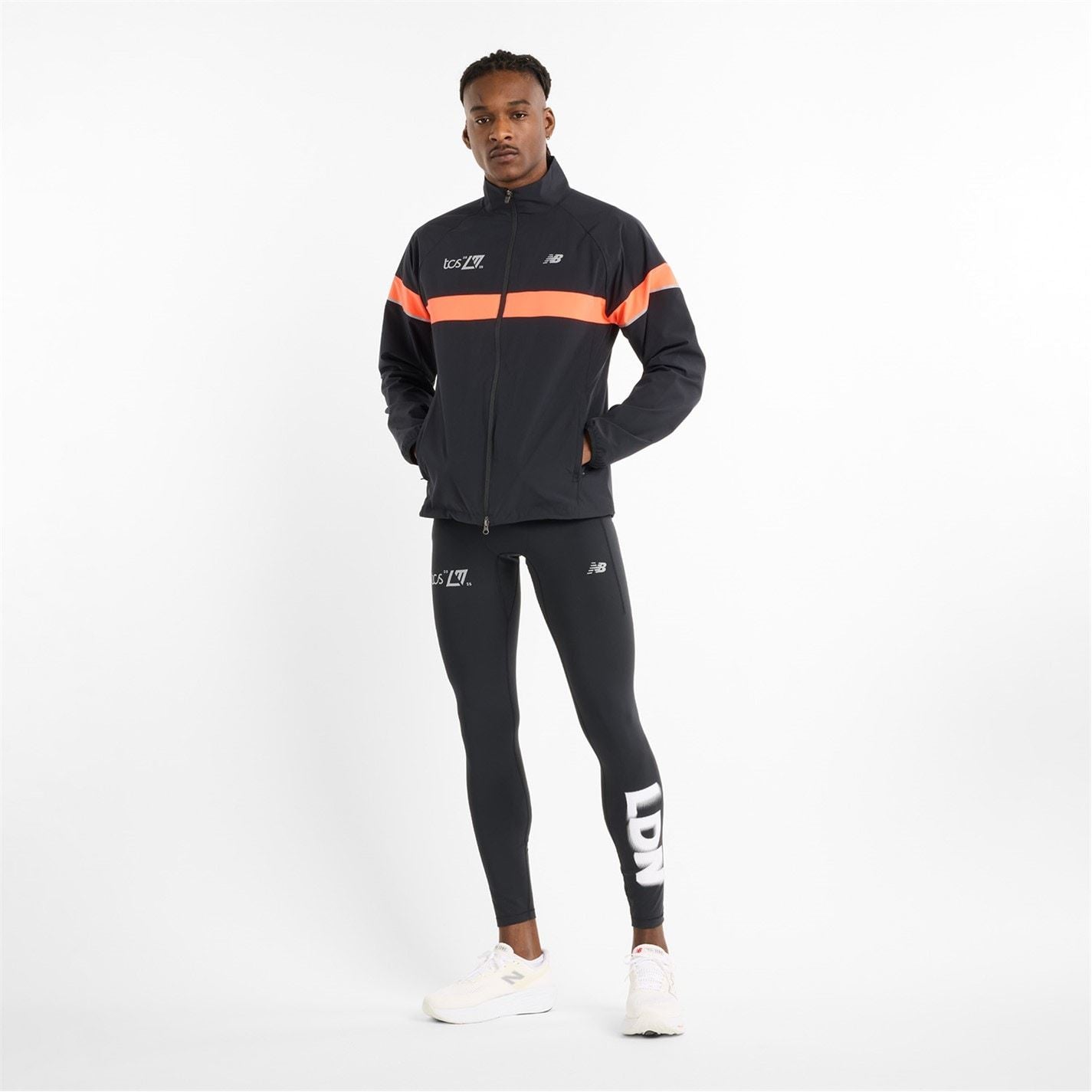 New Balance Balance Reflective Ribbon High Neck Elasticated Cuff Running Jacket