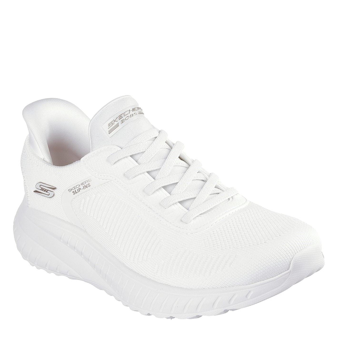 Skechers Womens Engineered Knit Bungee Slip Ins Runners
