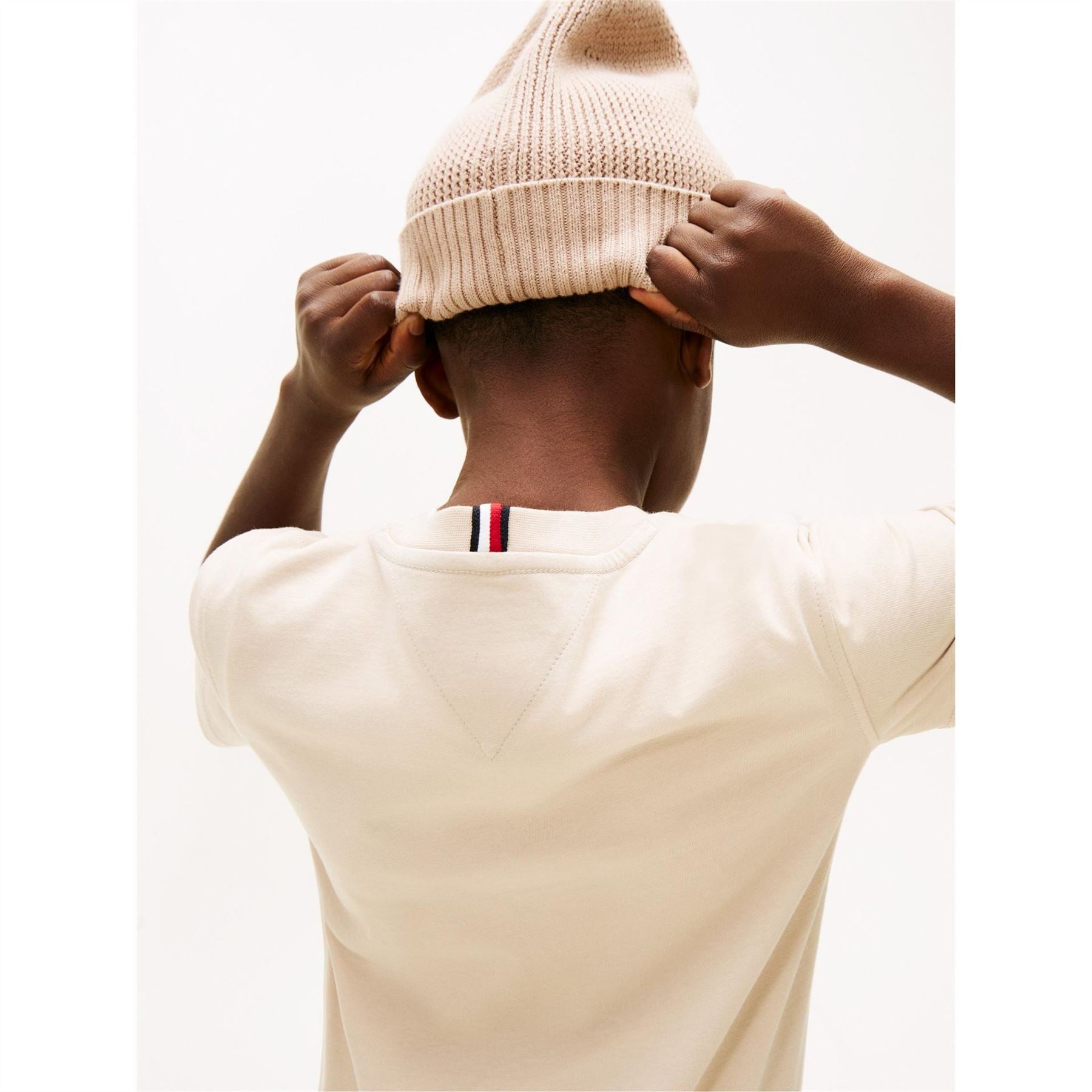 Tommy Hilfiger Lettering Crew Neck Short Sleeve Jersey T-Shirt