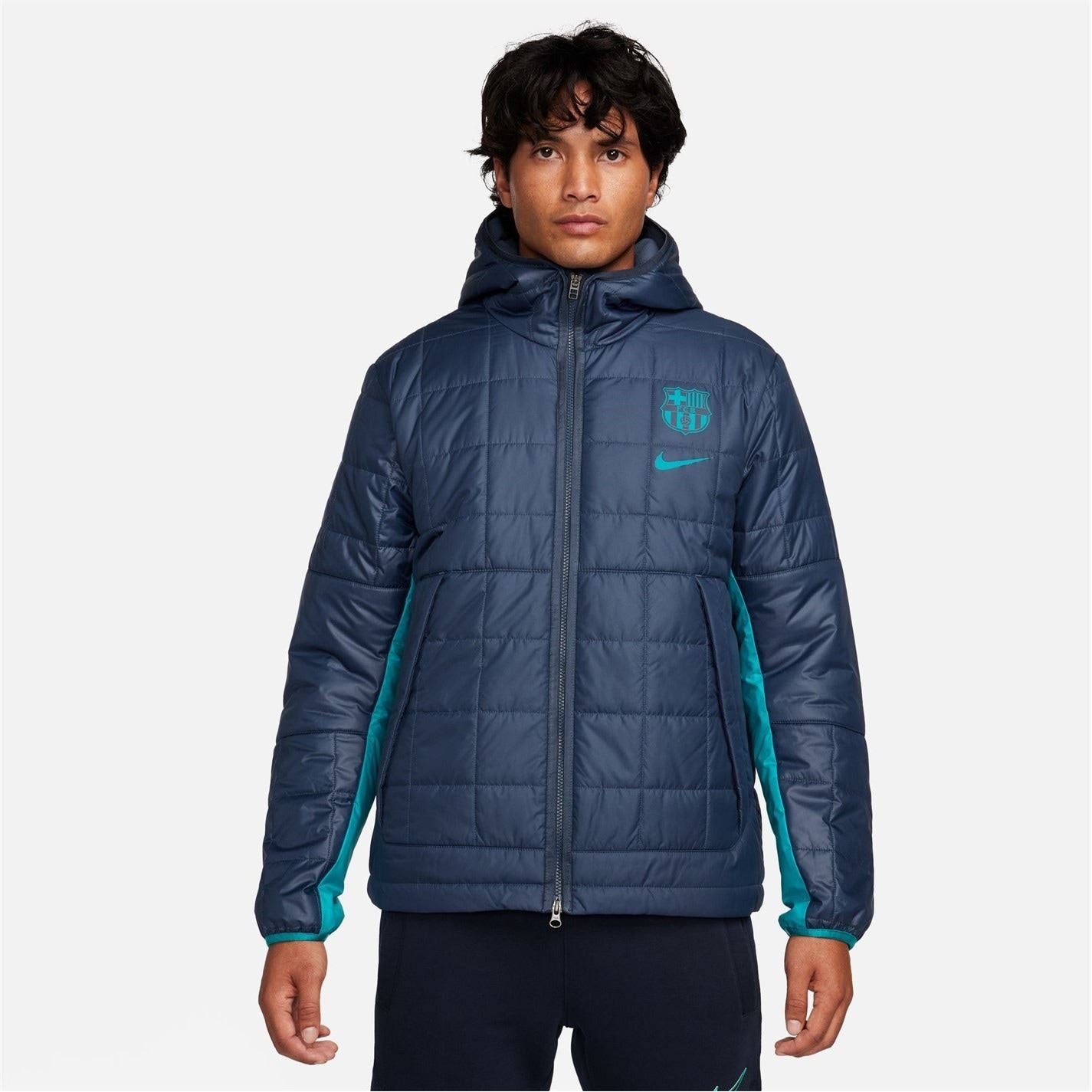 Nike Mens Barcelona Football Synthetic Fill Jacket