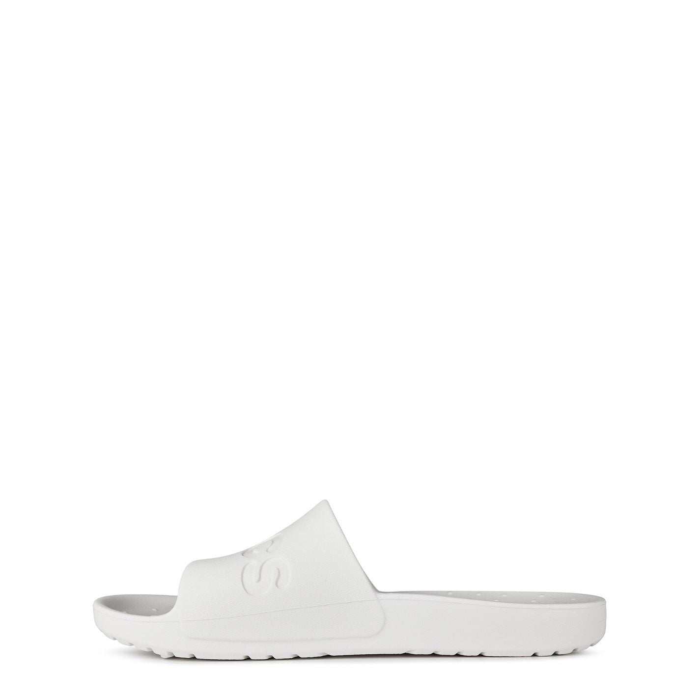 Crocs Logo Print Open Toe Flat Heel Slides
