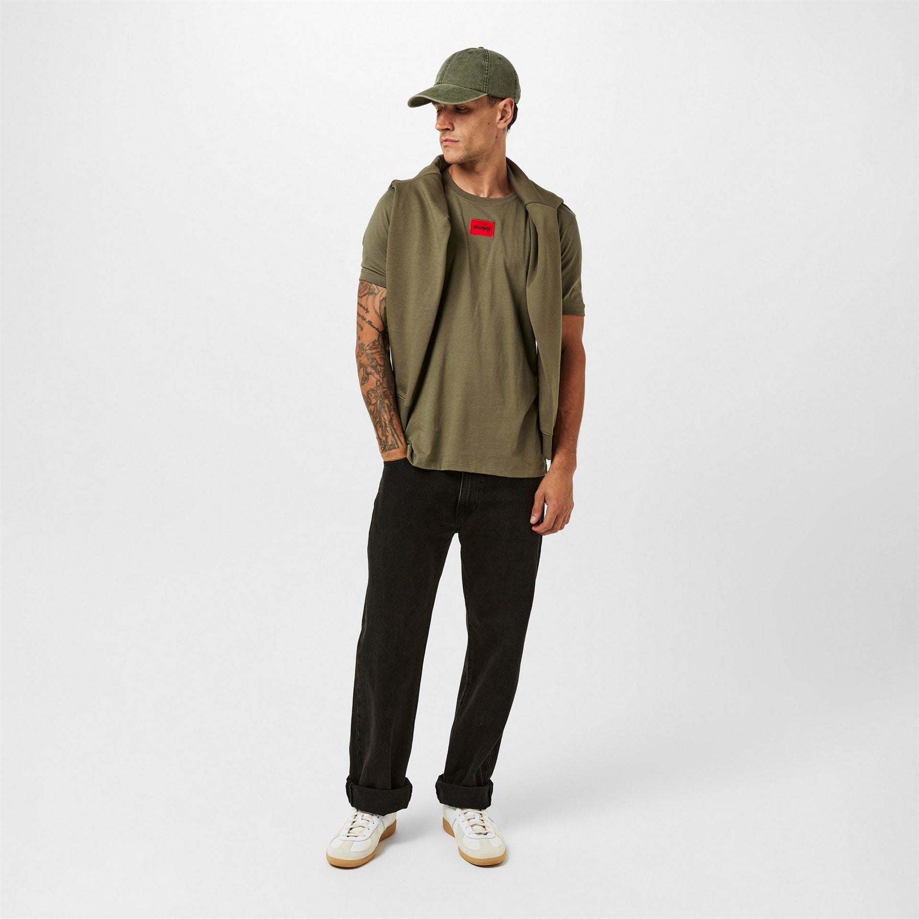 Hugo HUGO Diragolino Contemporary T Shirt with Logo Detail