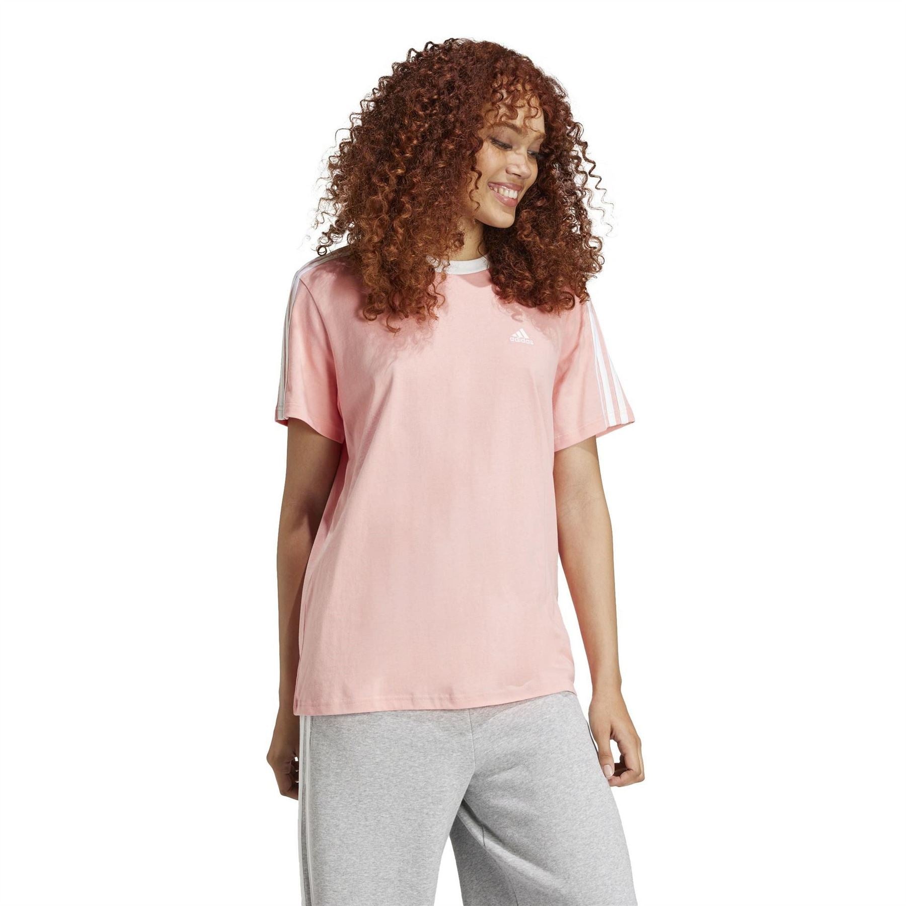 adidas Womens Essentials 3 Stripe T-Shirt