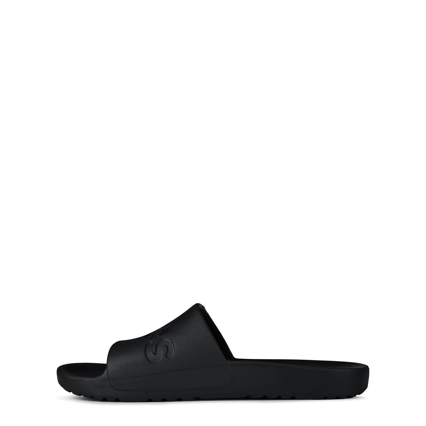 Crocs Logo Print Open Toe Flat Heel Slides
