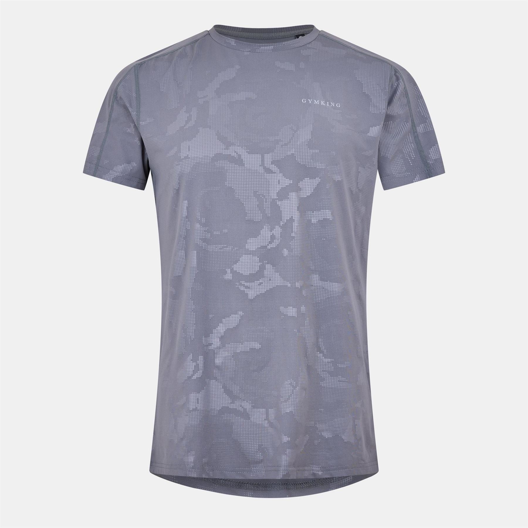 Gym King Gymki Debossed Camo Short Sleeve Performance Gym Top