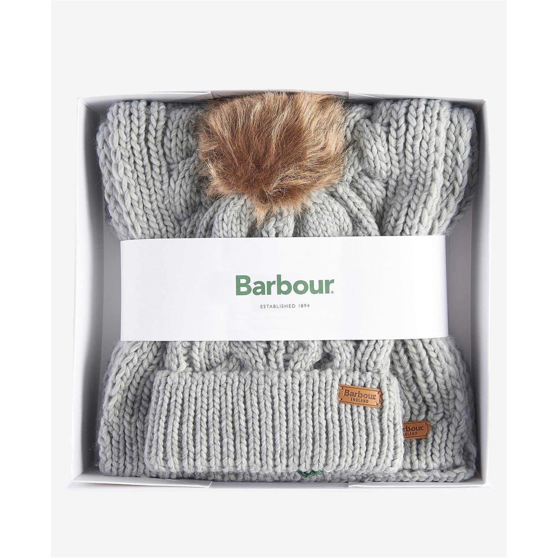 Barbour Beanie  And  Scarf Gift Set
