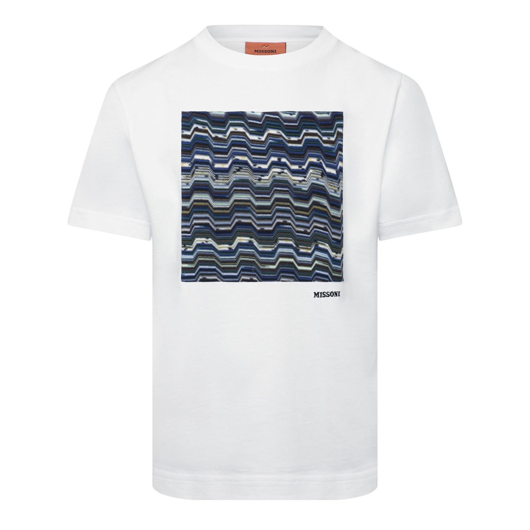 Missoni Printed Logo Crew Neck Short Sleeve Jersey T-Shirt