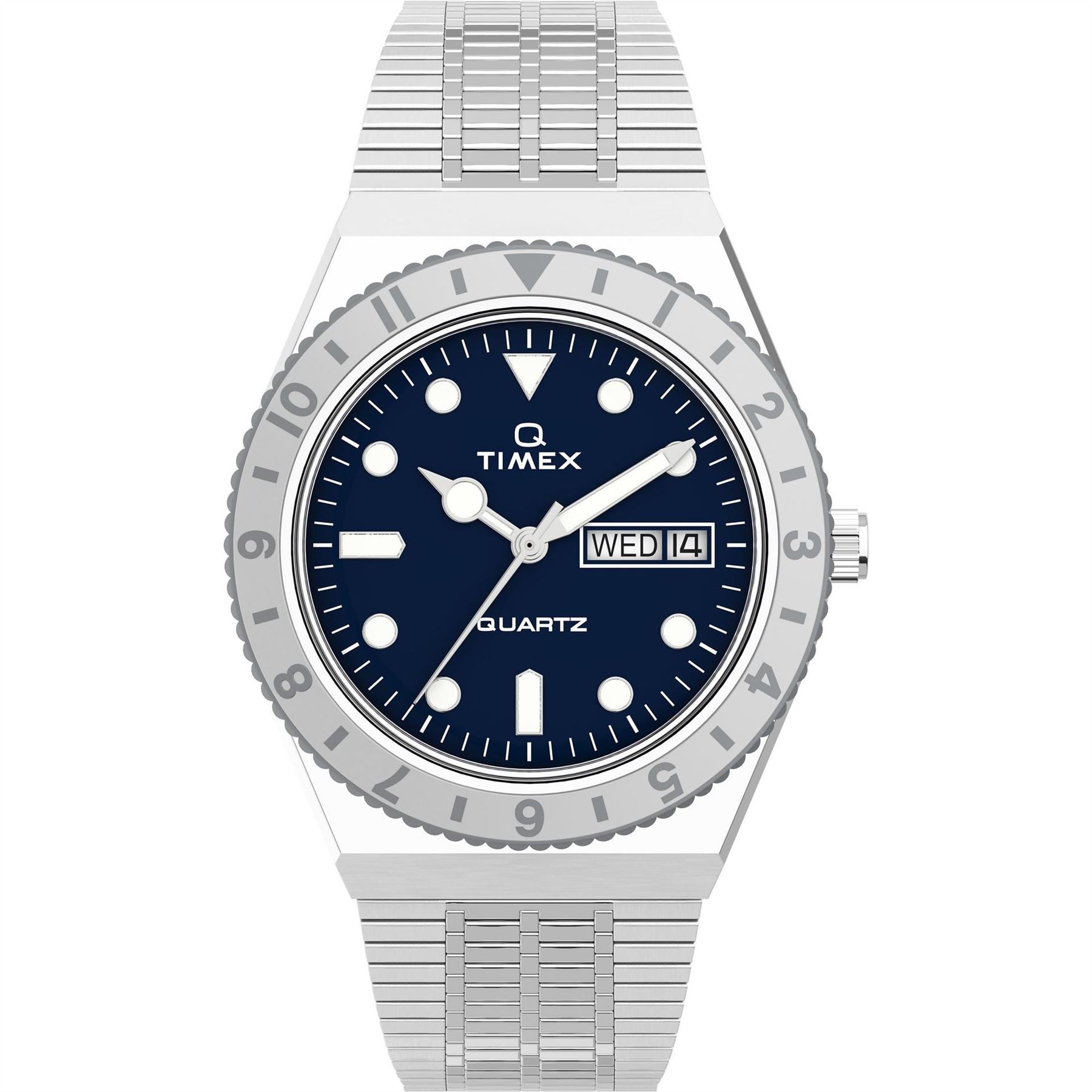 Timex Q Diver Steel Bracelet Analogue Dive Watch