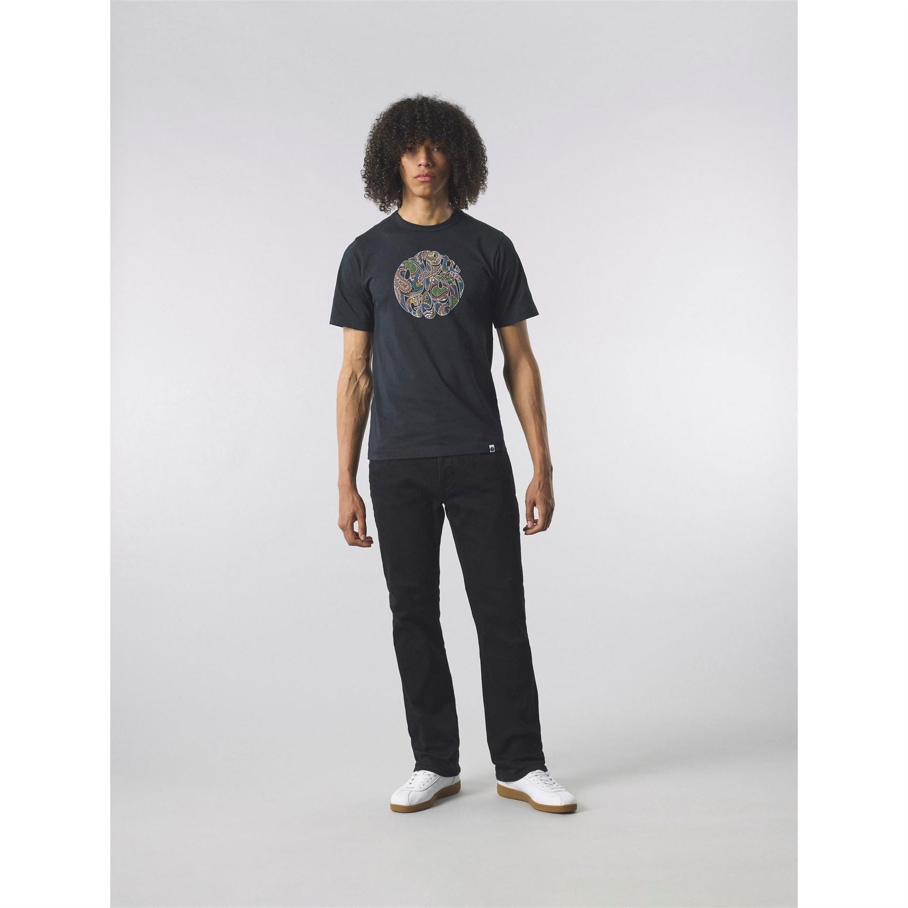 Pretty Green Paisley Crew Neck Short Sleeve T-Shirt