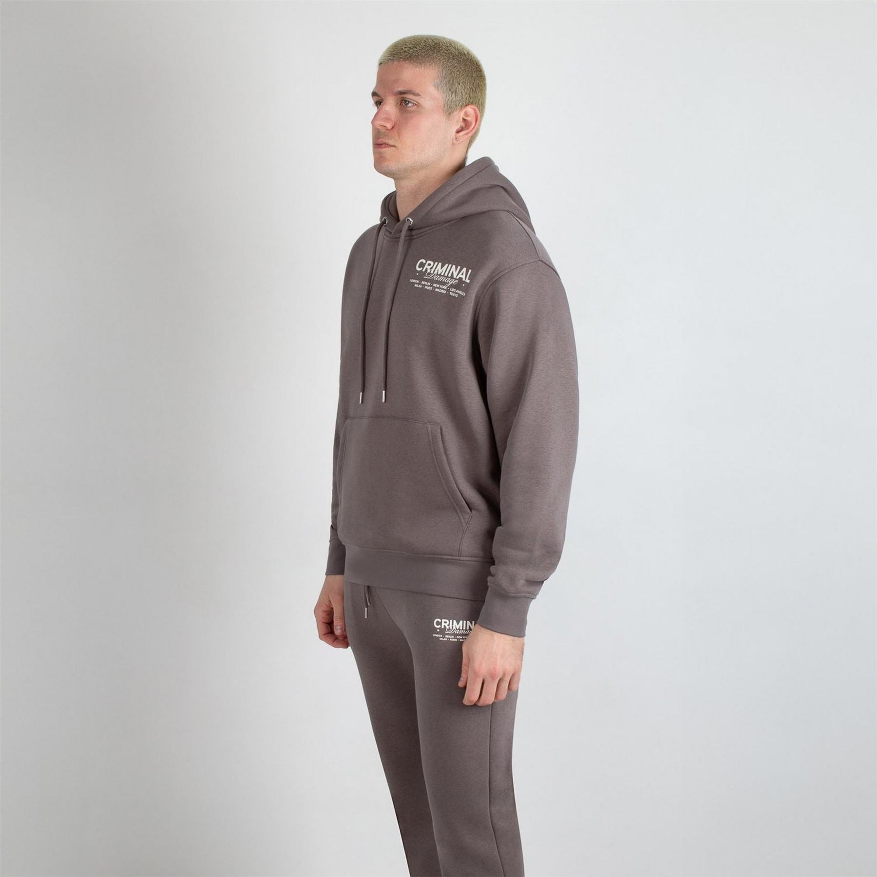 Criminal Damage City Hooded Relaxed Fit Sweat Jacket