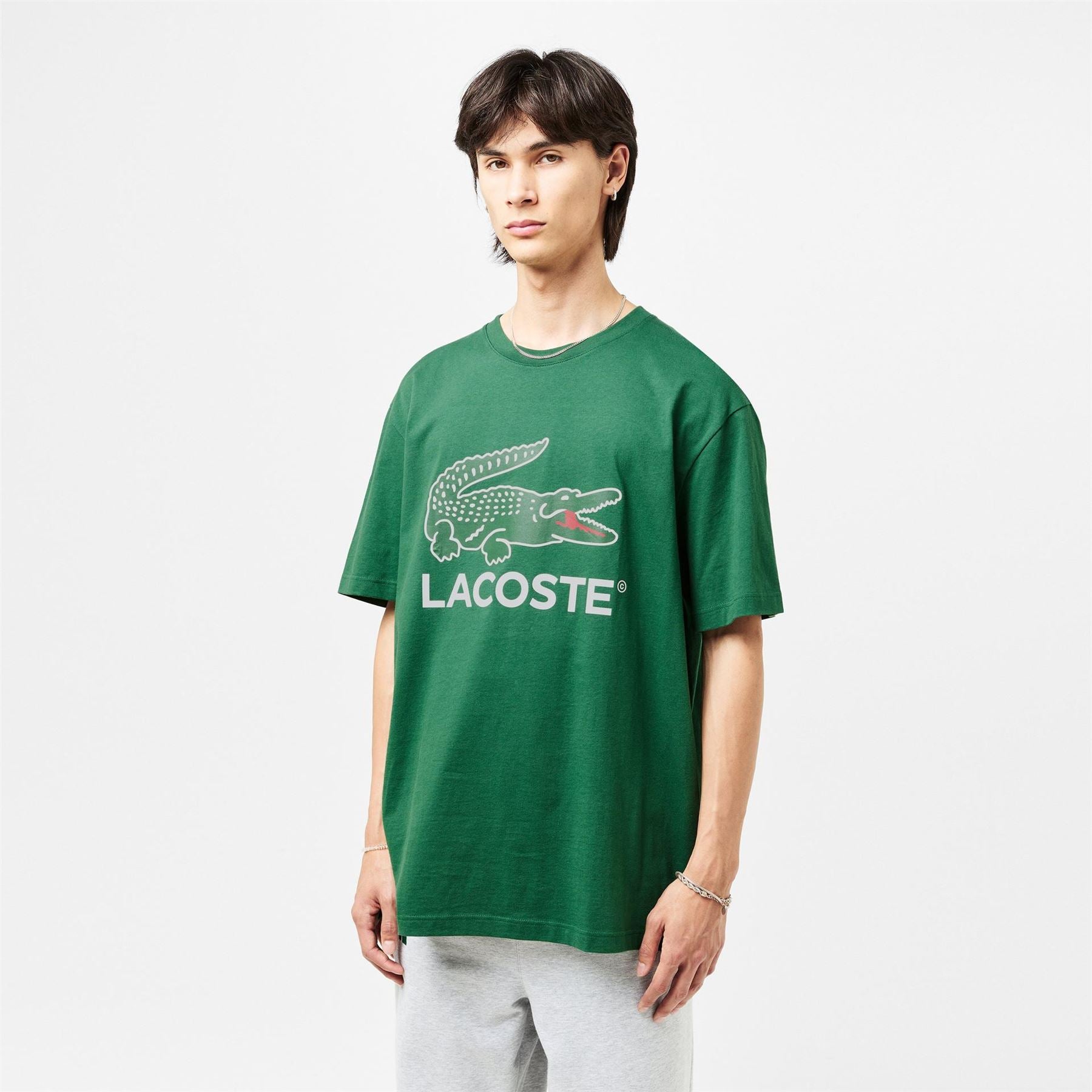 Lacoste Crocodile Print Regular Fit Crew Neck T-Shirt