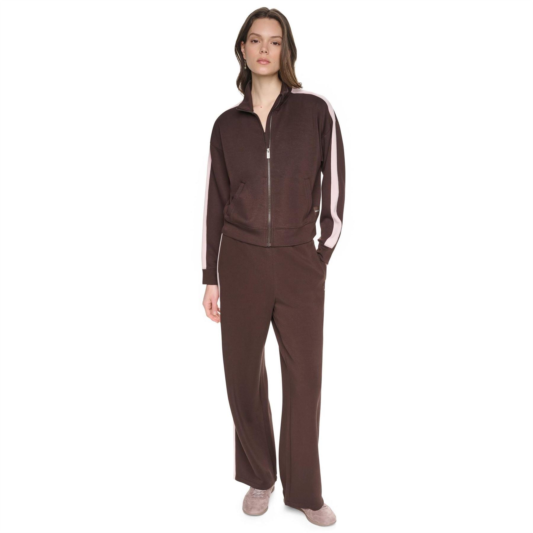 DKNY Stripe FulL-Zip Track Ld64