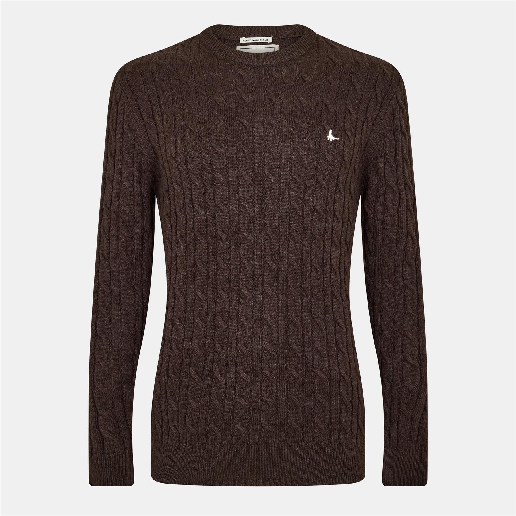 Jack Wills Mens Marlow Merino Wool Blend Cable Knitted Jumper