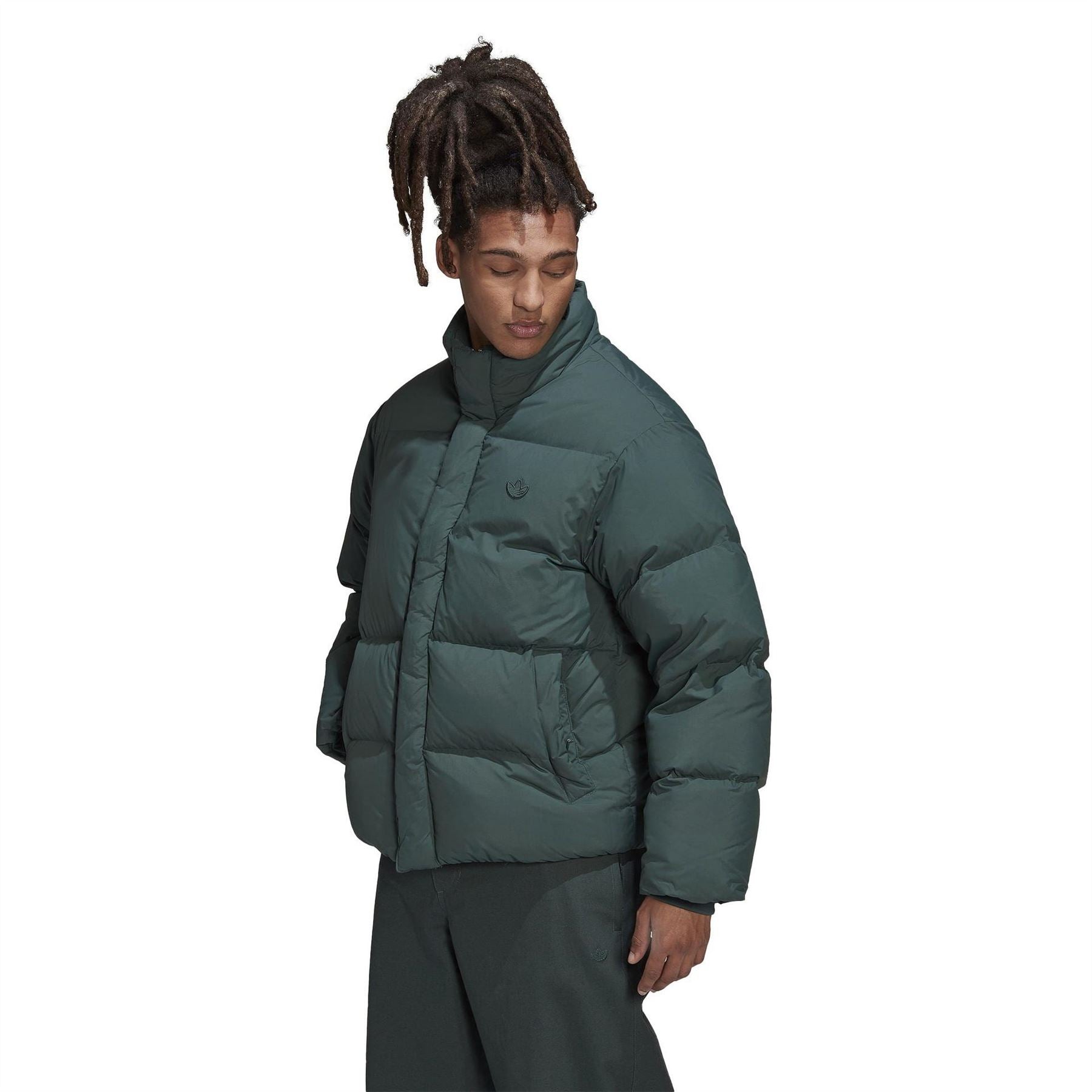 adidas Originals Collared Neck Relaxed Fit Down Jacket