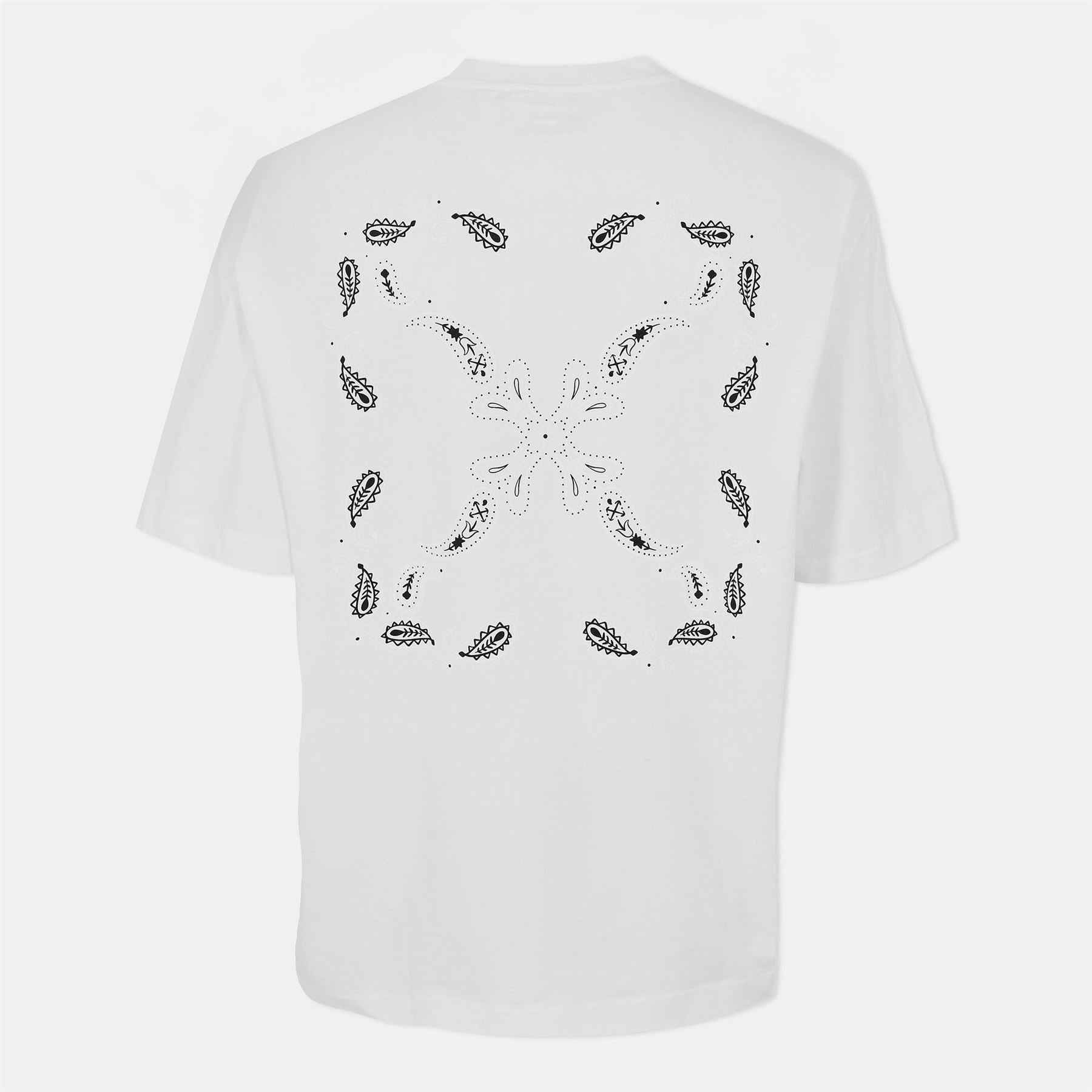 Off White Bandana Crew Neck Short Sleeve T-Shirt