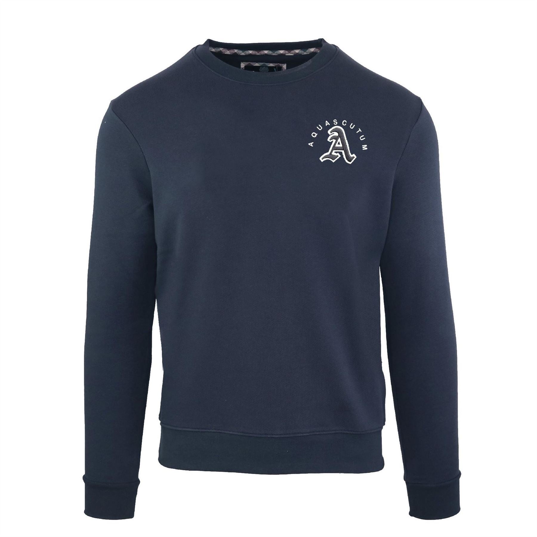 Aquascutum Embroidered Crew Neck Long Sleeve Sweatshirt