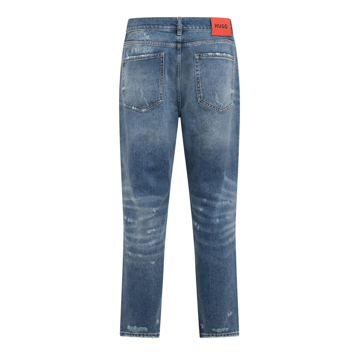 Hugo Distressed Tapered Fit Jeans