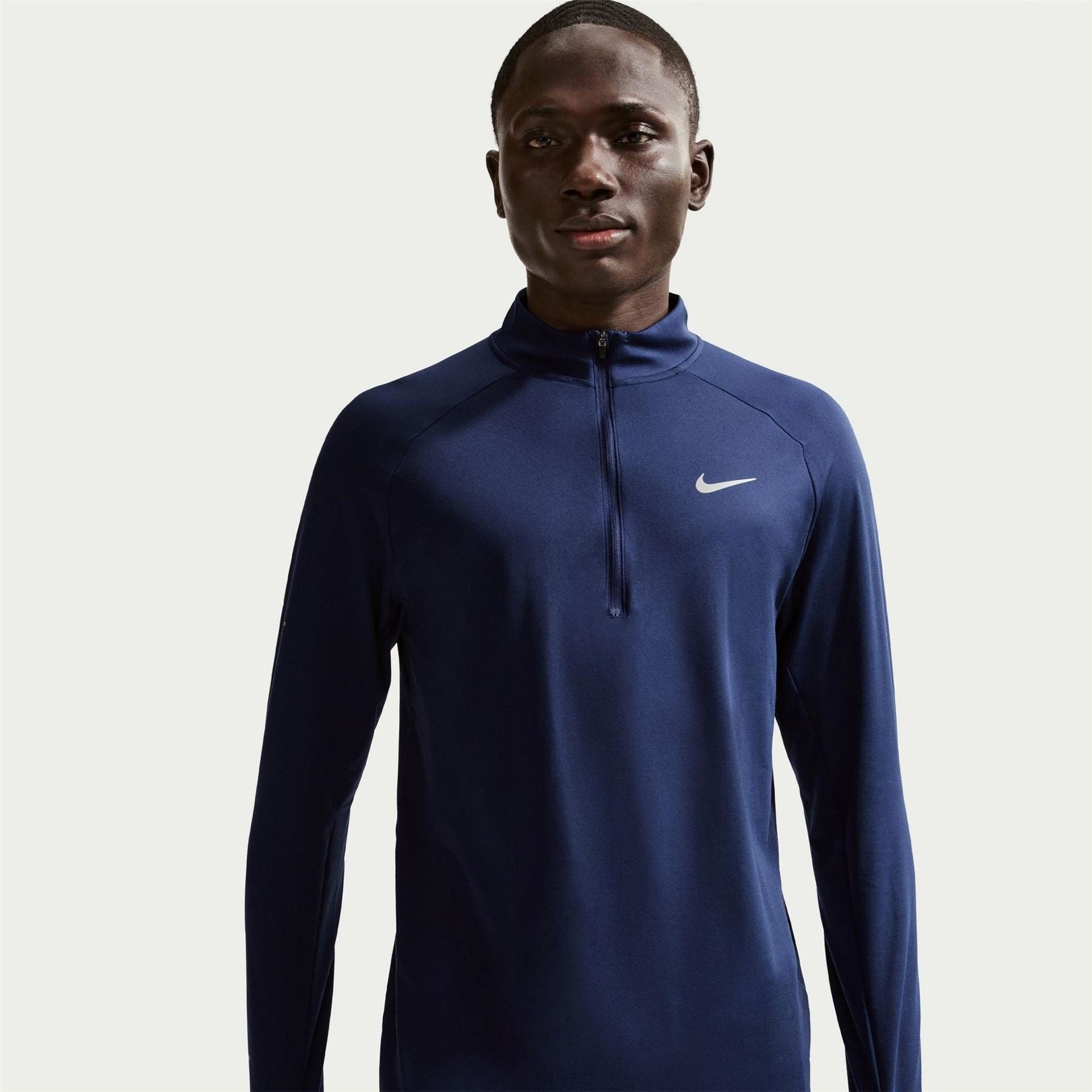 Nike Stride Zip Neck Regular Fit T-Shirt