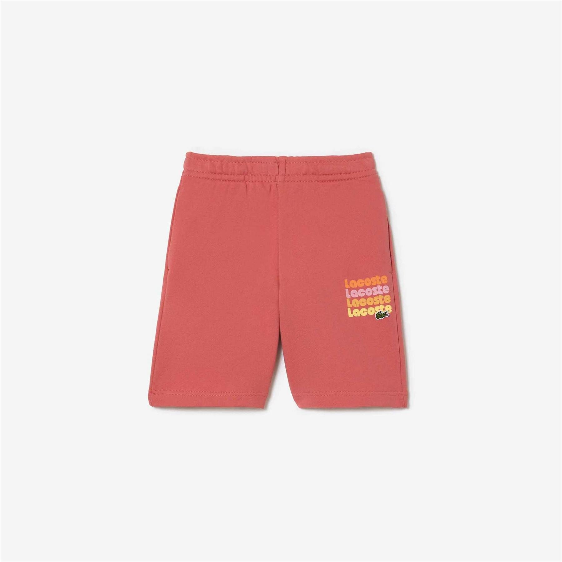 Lacoste Logo Print Sweat Shorts with Elasticated Waistband