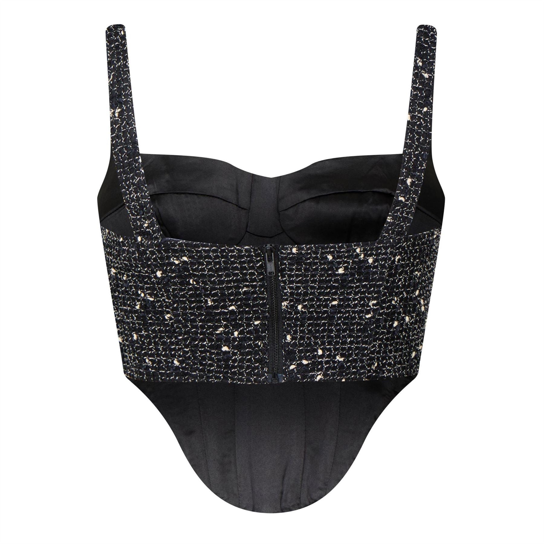 Bardot Boucle Square Neck Corset Top