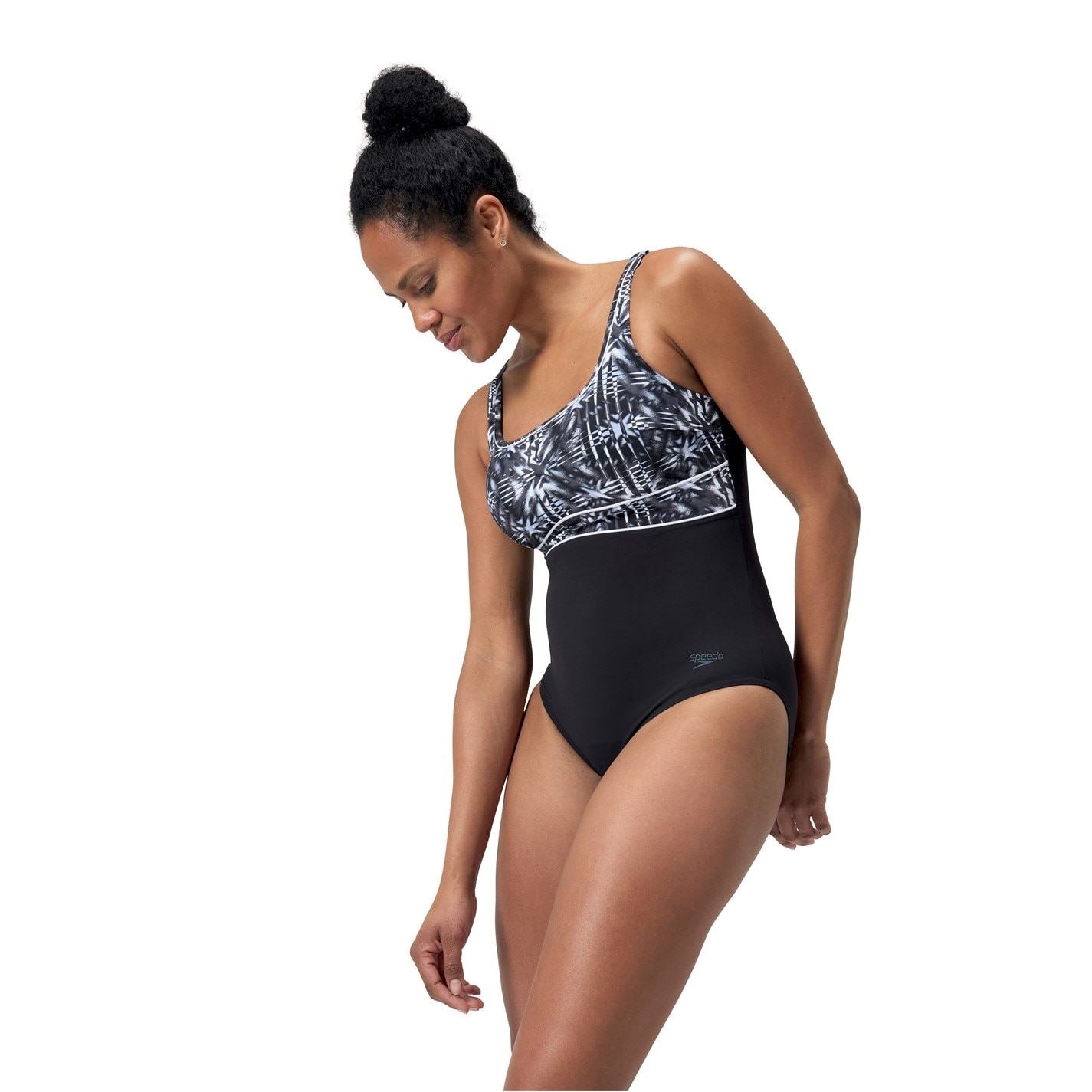 Speedo Eclipse Geometric Patterned Swimsuit
