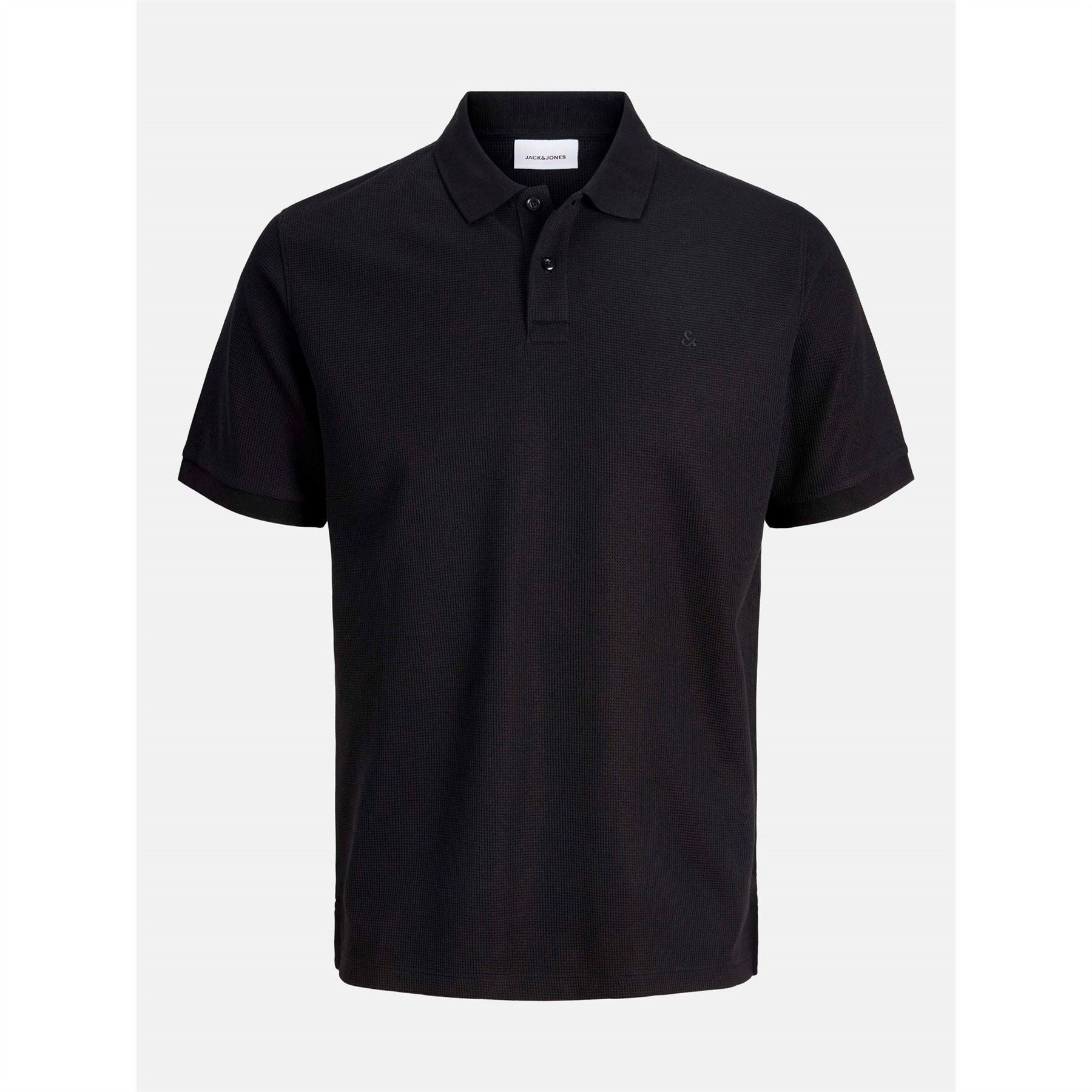 Jack and Jones Austin Button Placket Collared Short Sleeve Polo Shirt