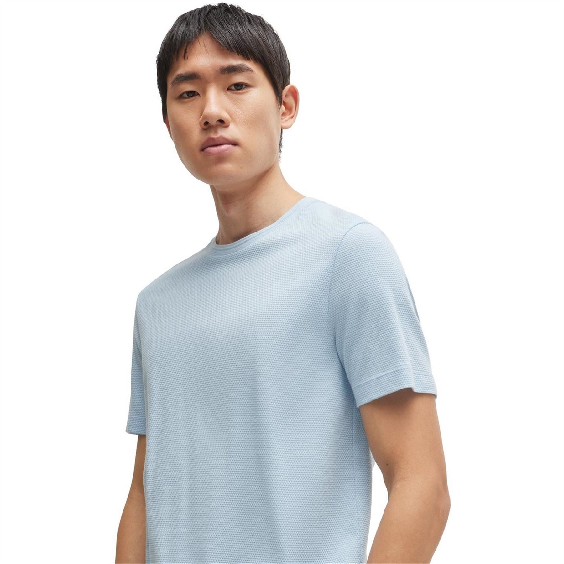 Boss Tiburt Bubble Structure Cotton Short Sleeve T-Shirt
