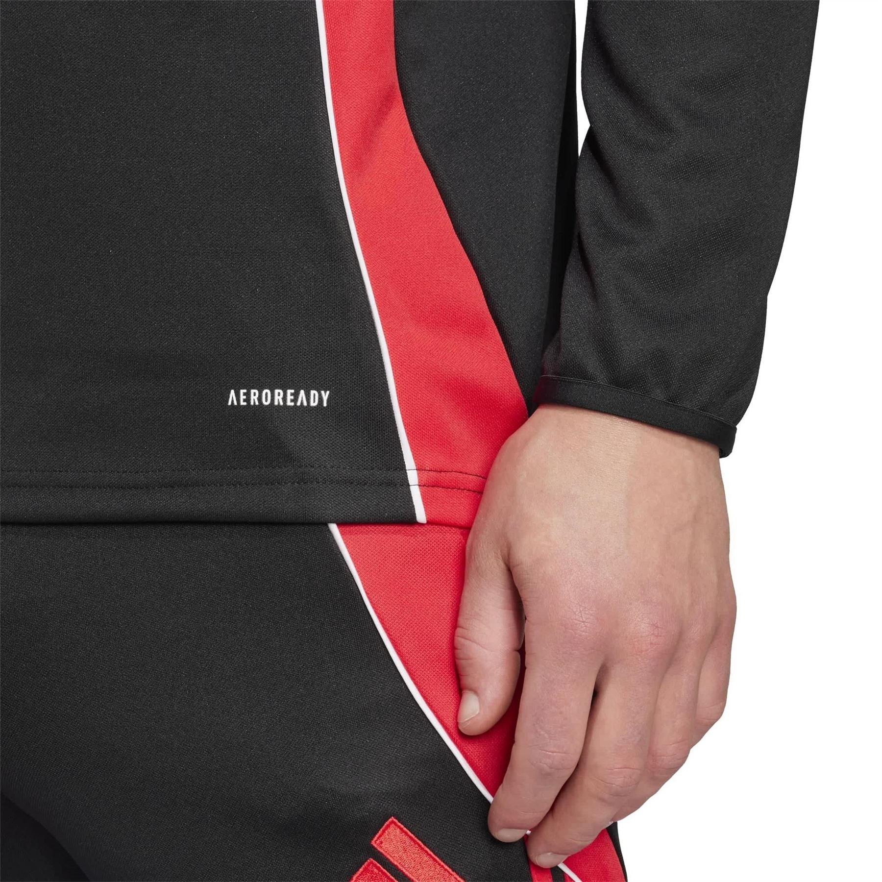 adidas Tiro24 Zip Neck Raglan Sleeve Athletic Top