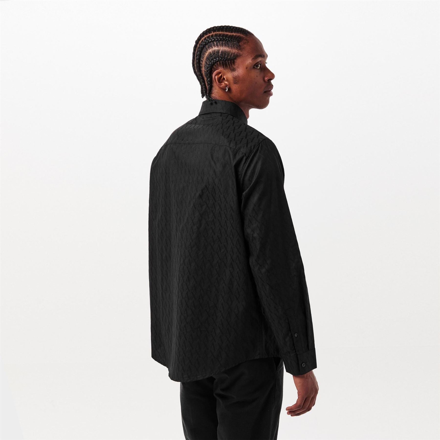Armani Exchange Exchange Collared Neck Long Sleeve Shirt