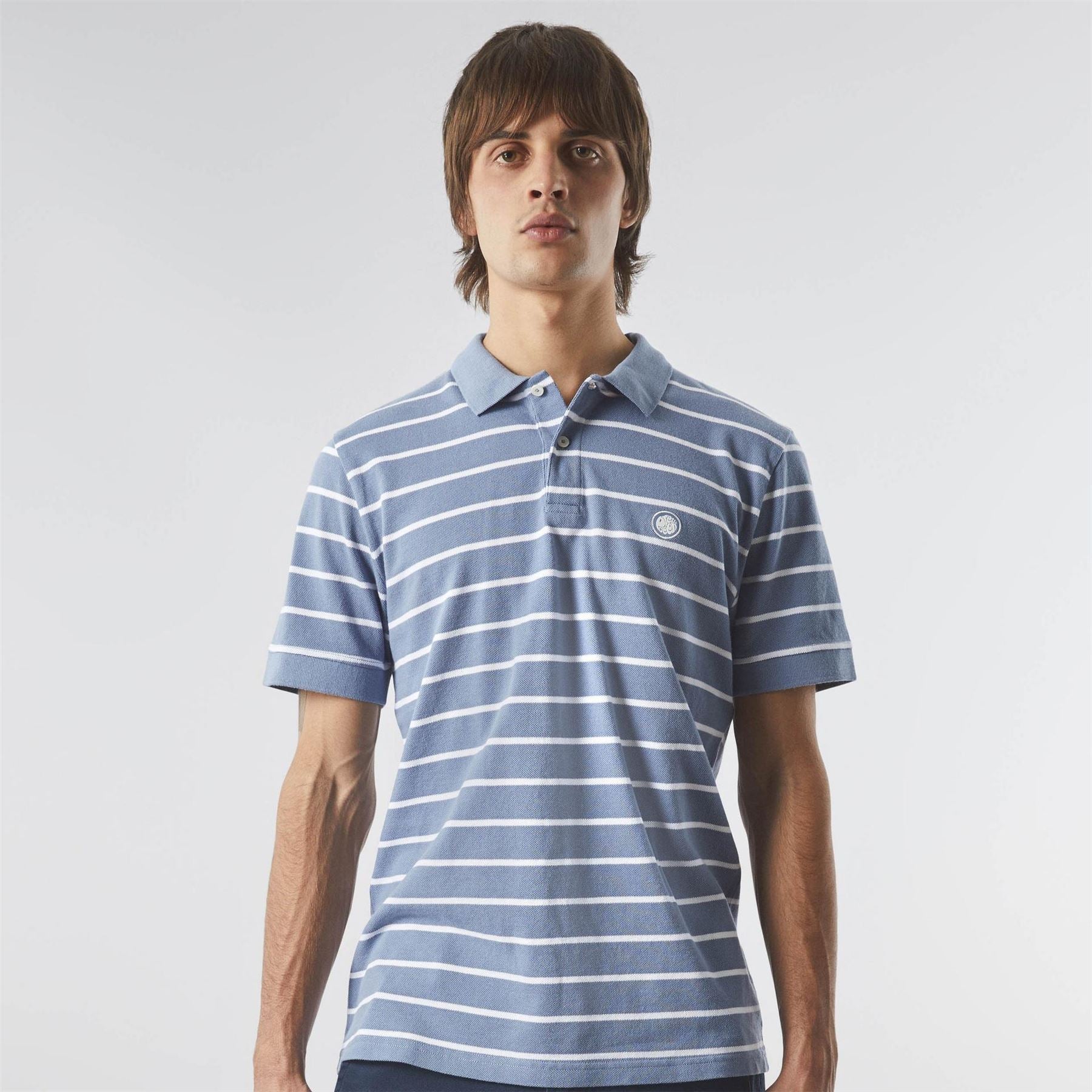 Pretty Green Orion Striped Short Sleeve Polo Shirt