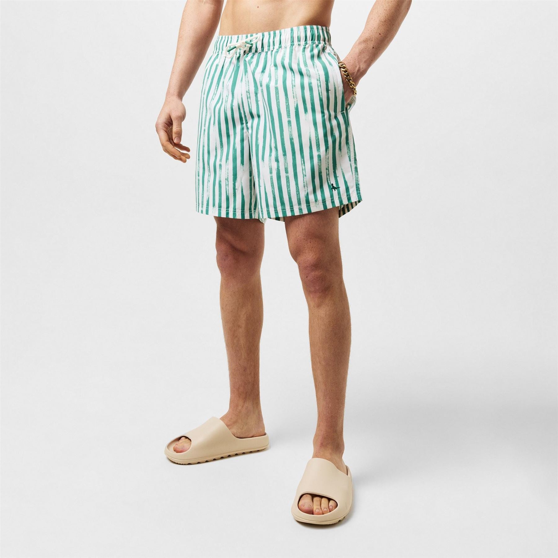 Jack Wills Regular Fit Vertical Stripe Swim Shorts