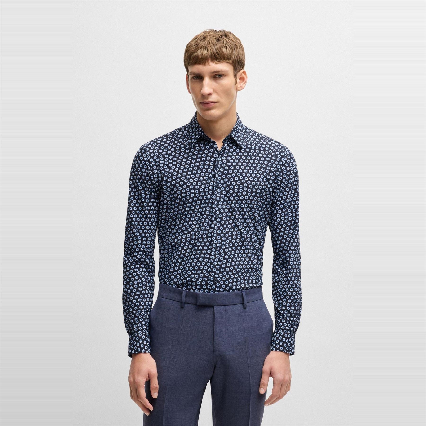 Boss P Roan Kent C1 233 Patterned Long Sleeve Shirt