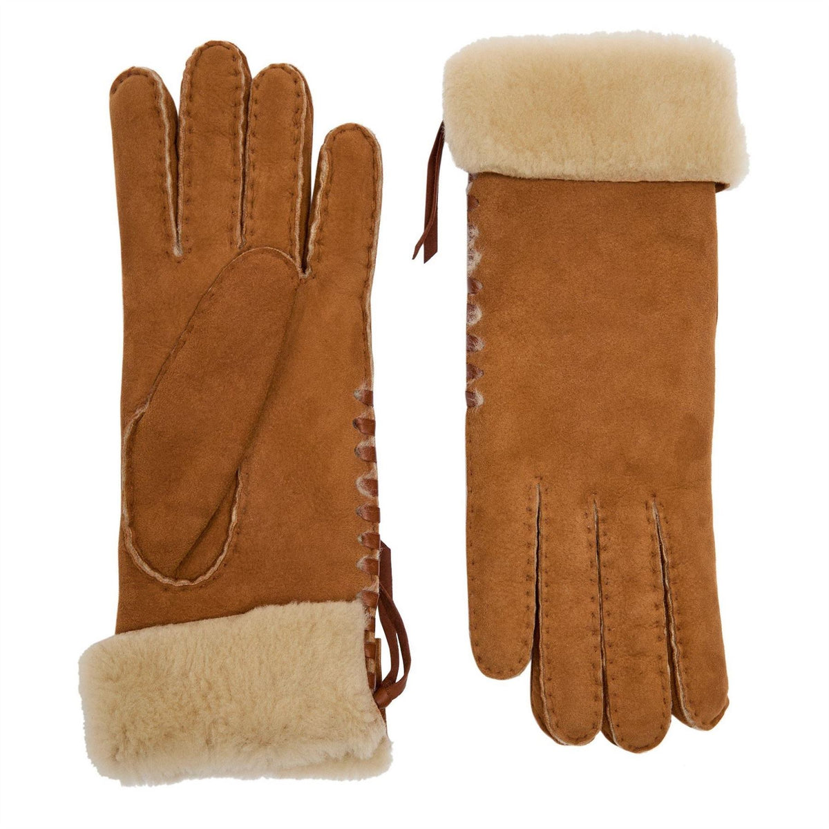 Agnelle Lambskin Braided Gloves