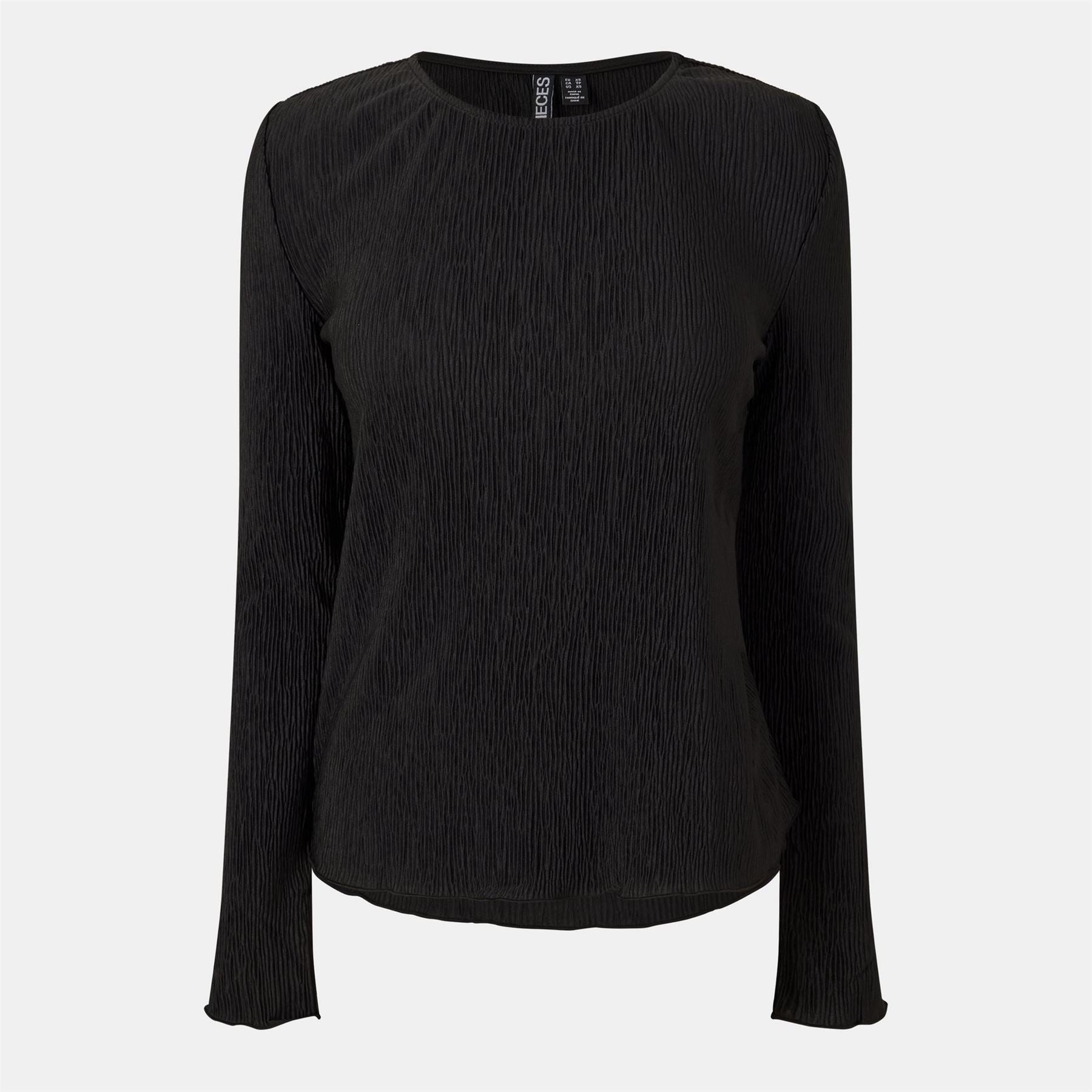 Pieces Relaxed Fit Short Sleeve Crew Neck Blouse