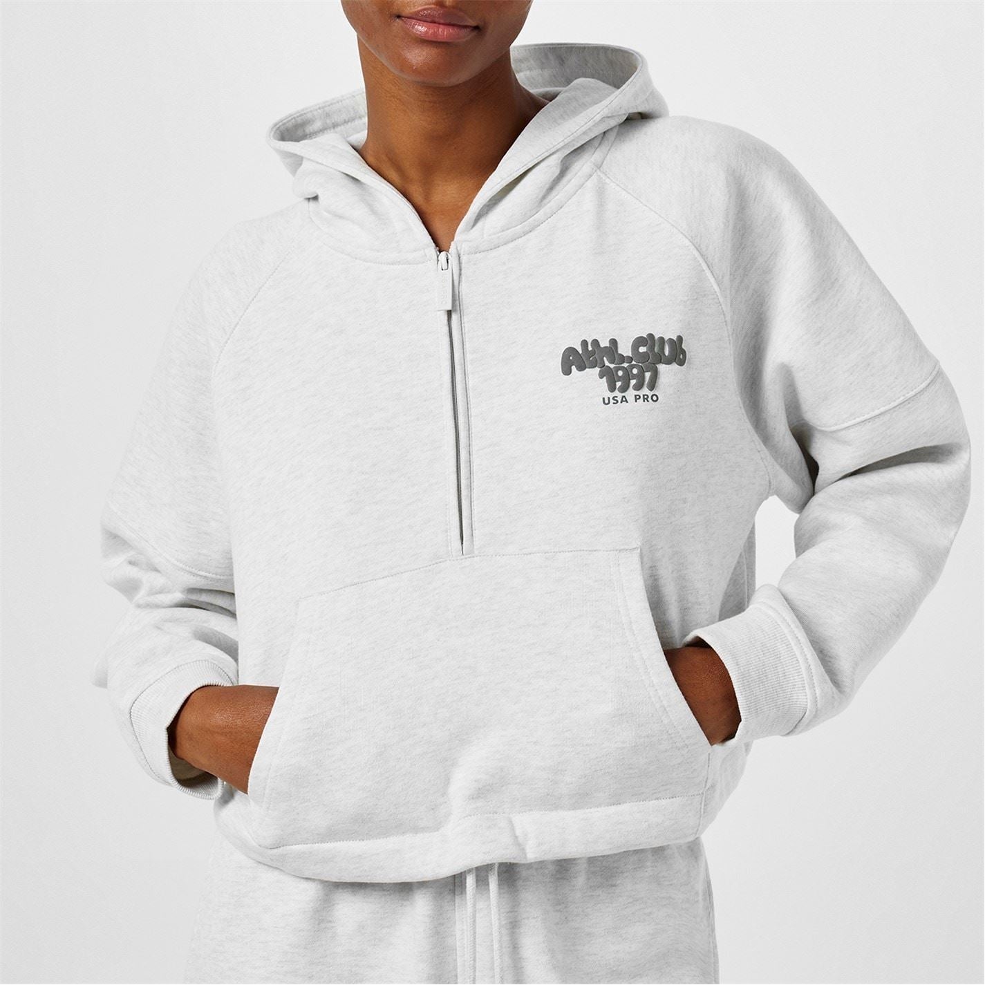 USA Pro Oversized Half Zip Fleece Top