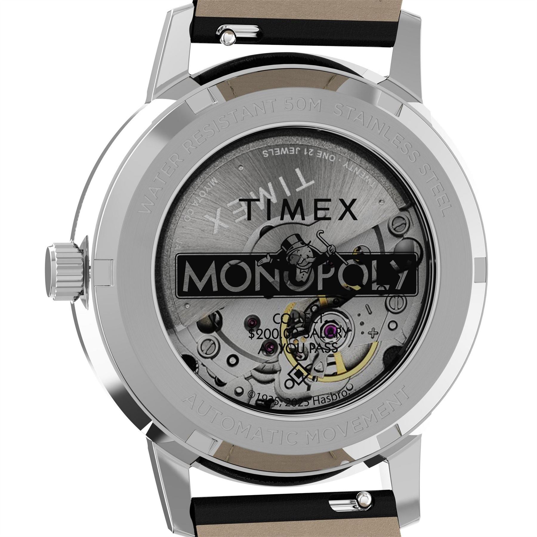 Timex Monoply Skeleton Leather Single Wrap Analogue Watch