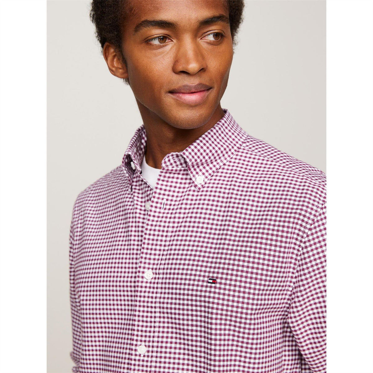 Tommy Hilfiger Oxford Gingham Cotton Long Sleeve Shirt