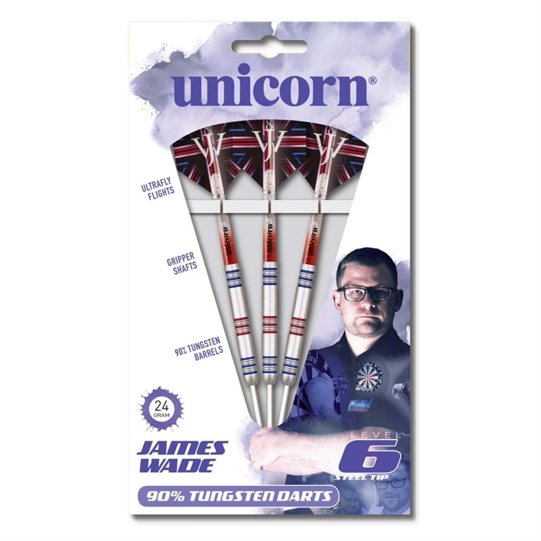 Unicorn Darts Level 6 James Ward Steel Tip Darts Set Adults