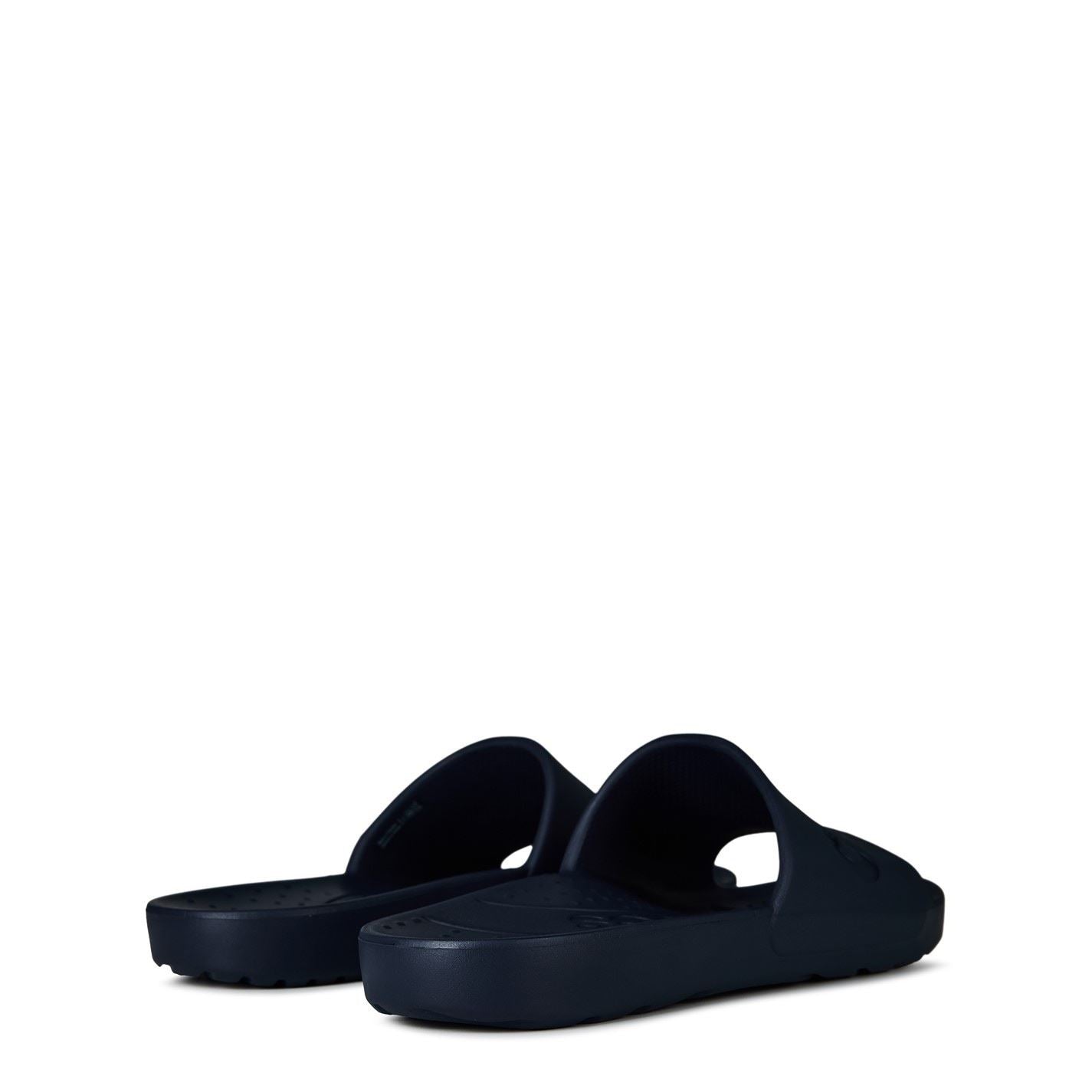 Crocs Logo Print Open Toe Flat Heel Slides