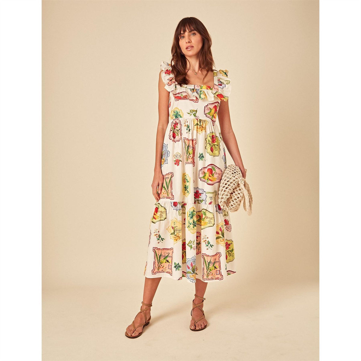 Nobodys Child Cassidy Square Neck Sleeveless Midi Dress