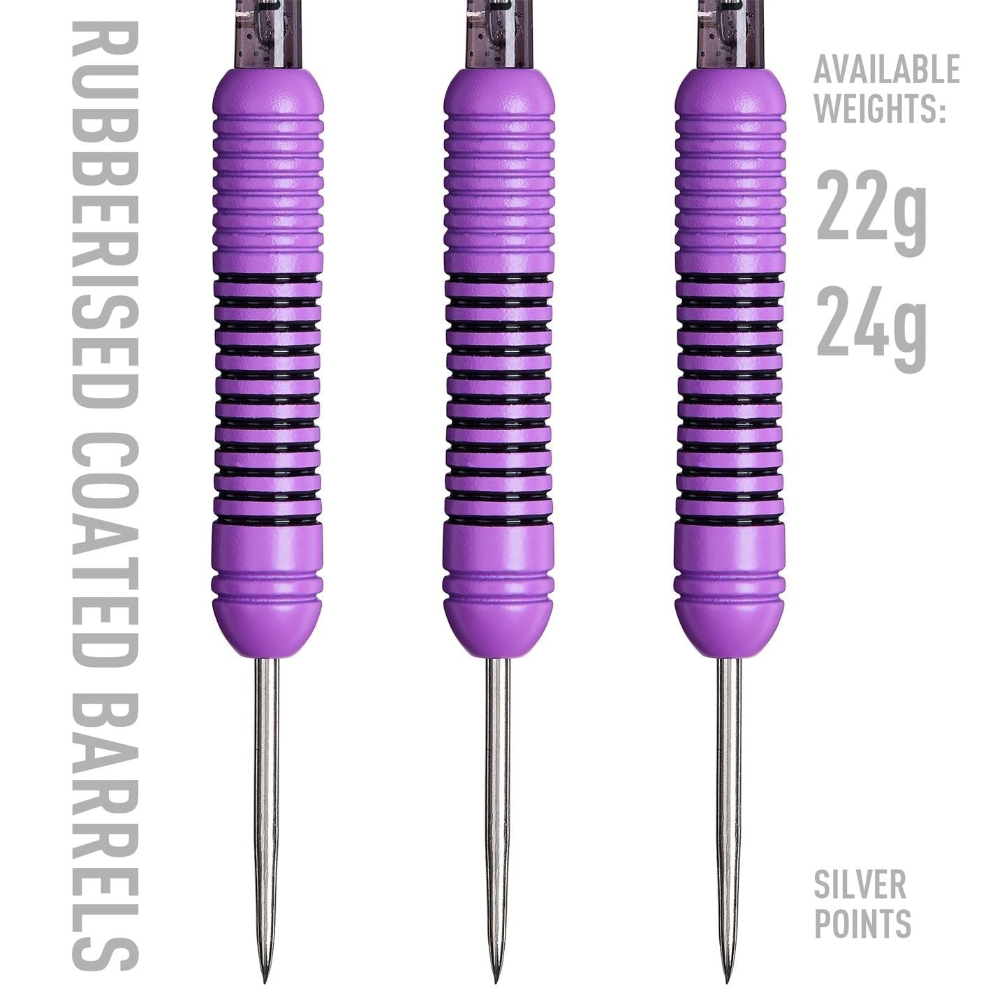 Unicorn Darts Tip Darts Set  Level 2  Gary The Flying Scotsman Anderson  Rubberised Brass Barrels