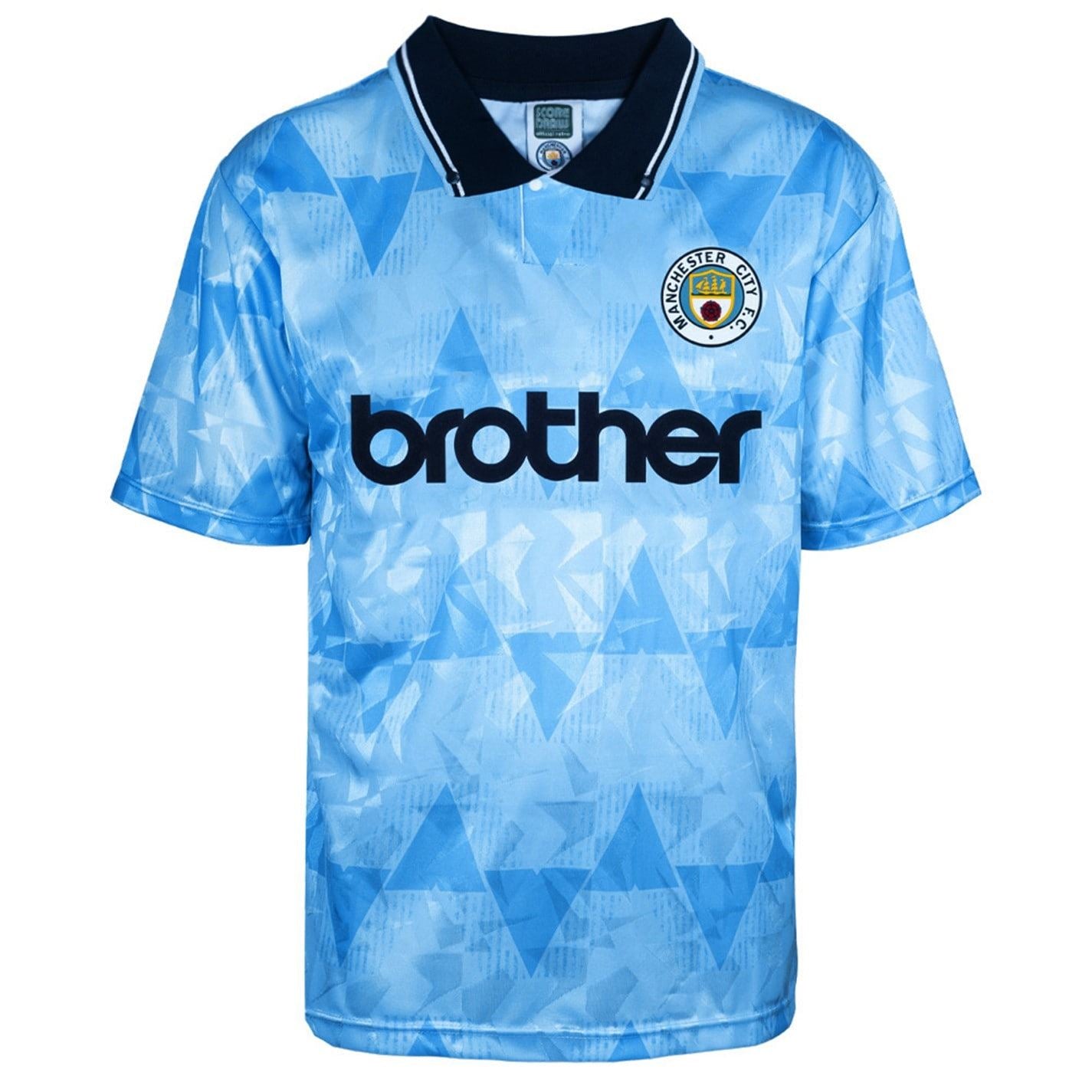 Score Draw Manchester City 89 Home Shirt Adults