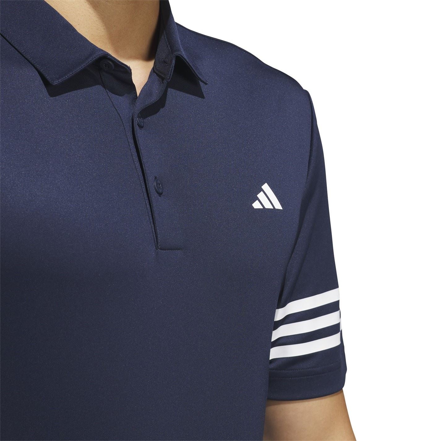 adidas Mens 3 Stripe Polo Shirt