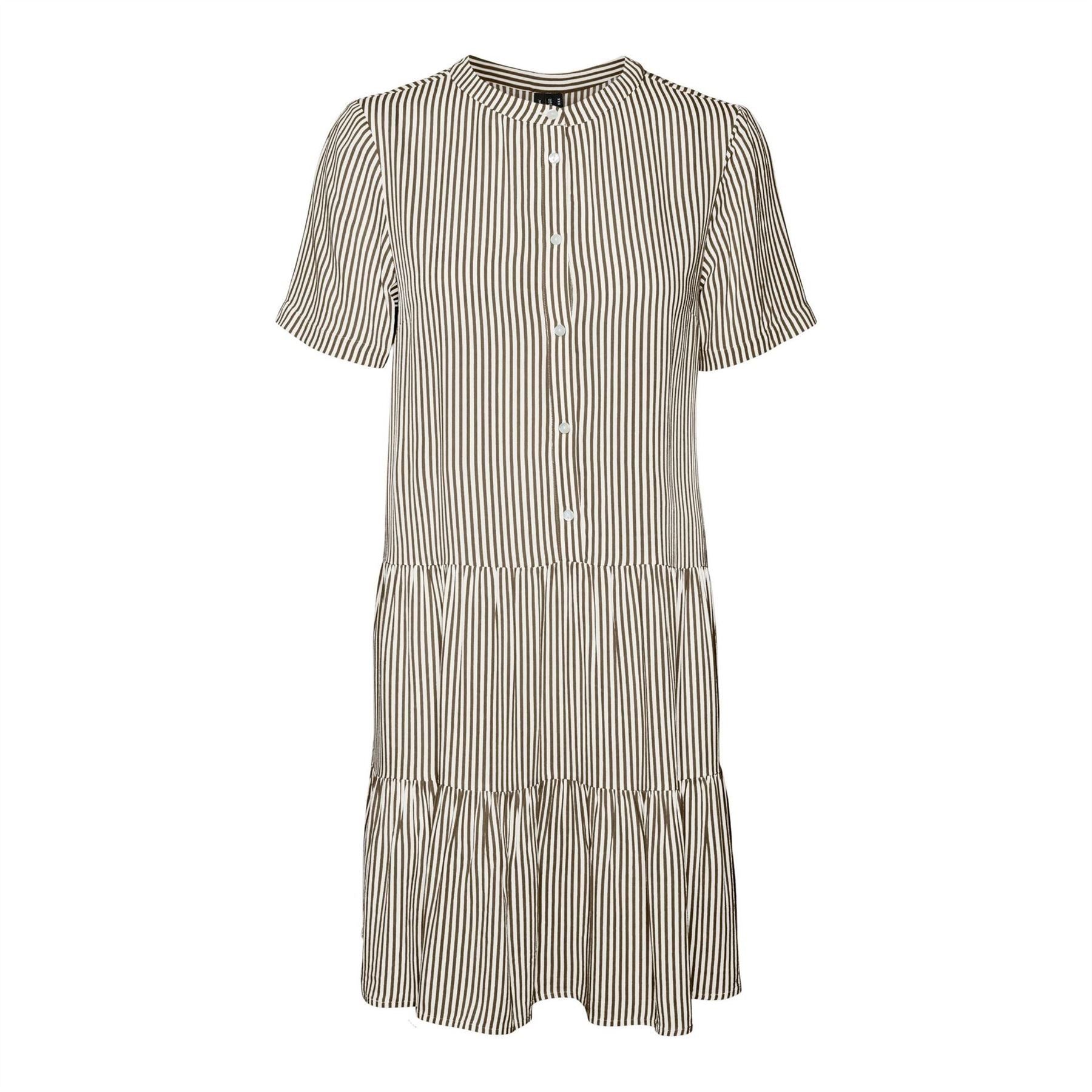 Vero Moda Bumpy Collared Neck Knee Length Dress
