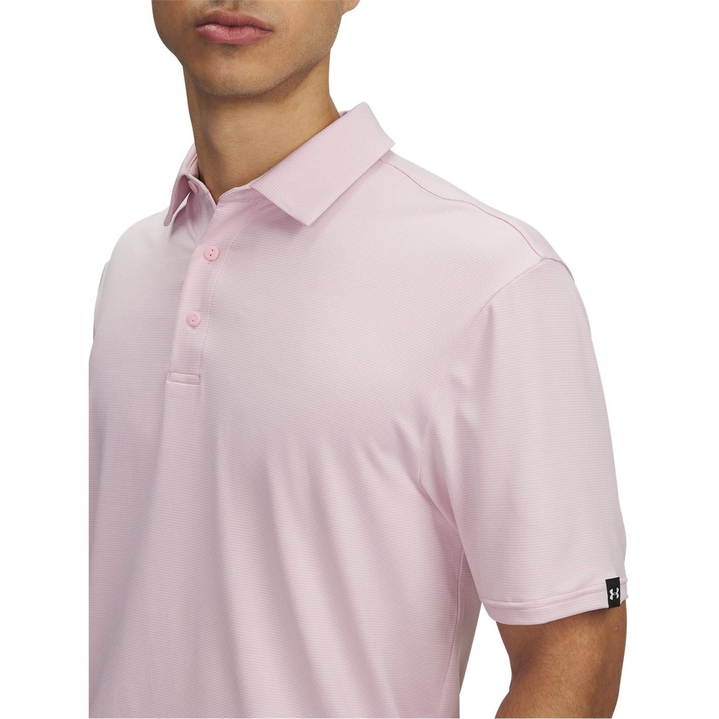 Under Armour Striped Collared Short Sleeve Polo Shirt